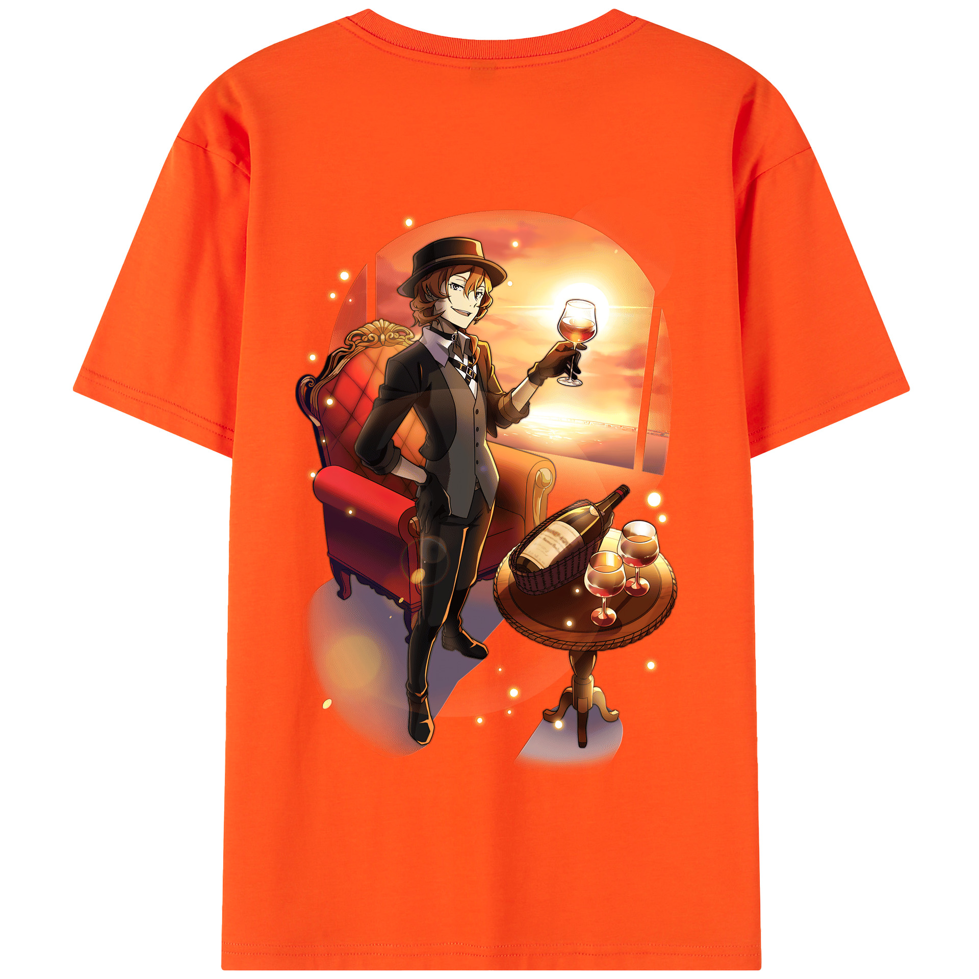 （画像用） 文豪ストレイドッグス Bungo Stray Dogs 綿100％半袖Tシャツ（背面プリント）