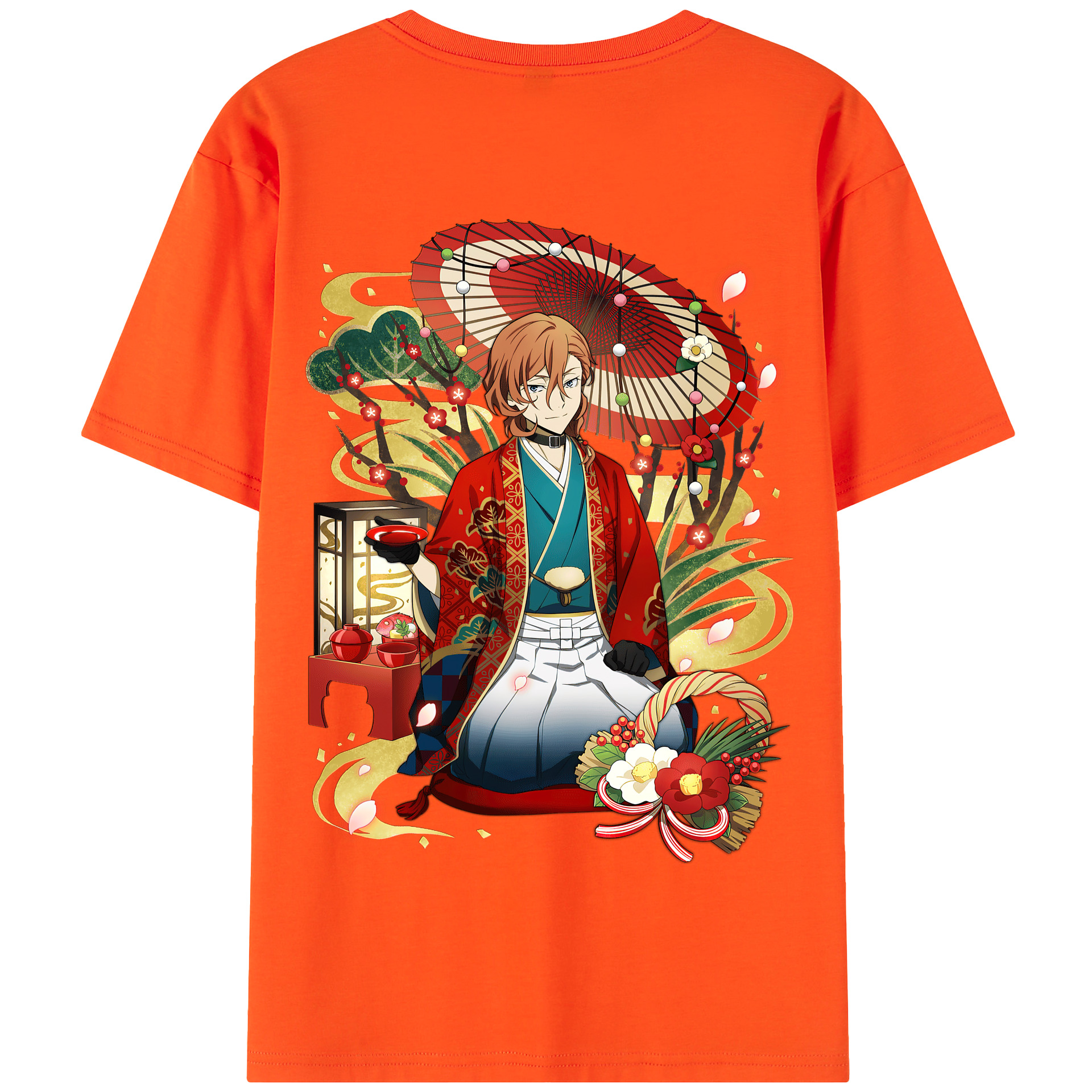 （画像用） 文豪ストレイドッグス Bungo Stray Dogs 綿100％半袖Tシャツ（背面プリント）
