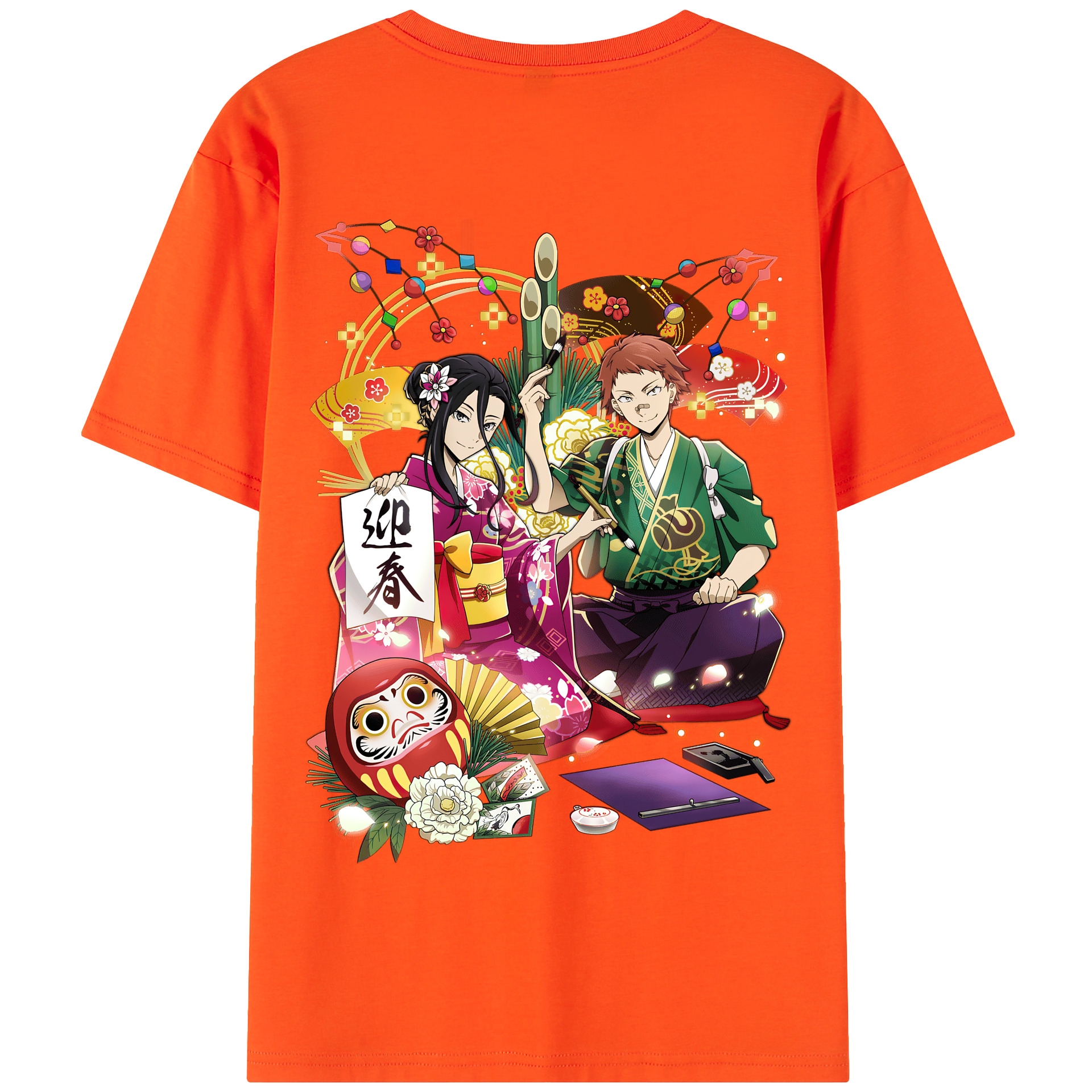 （画像用） 文豪ストレイドッグス Bungo Stray Dogs 綿100％半袖Tシャツ（背面プリント）