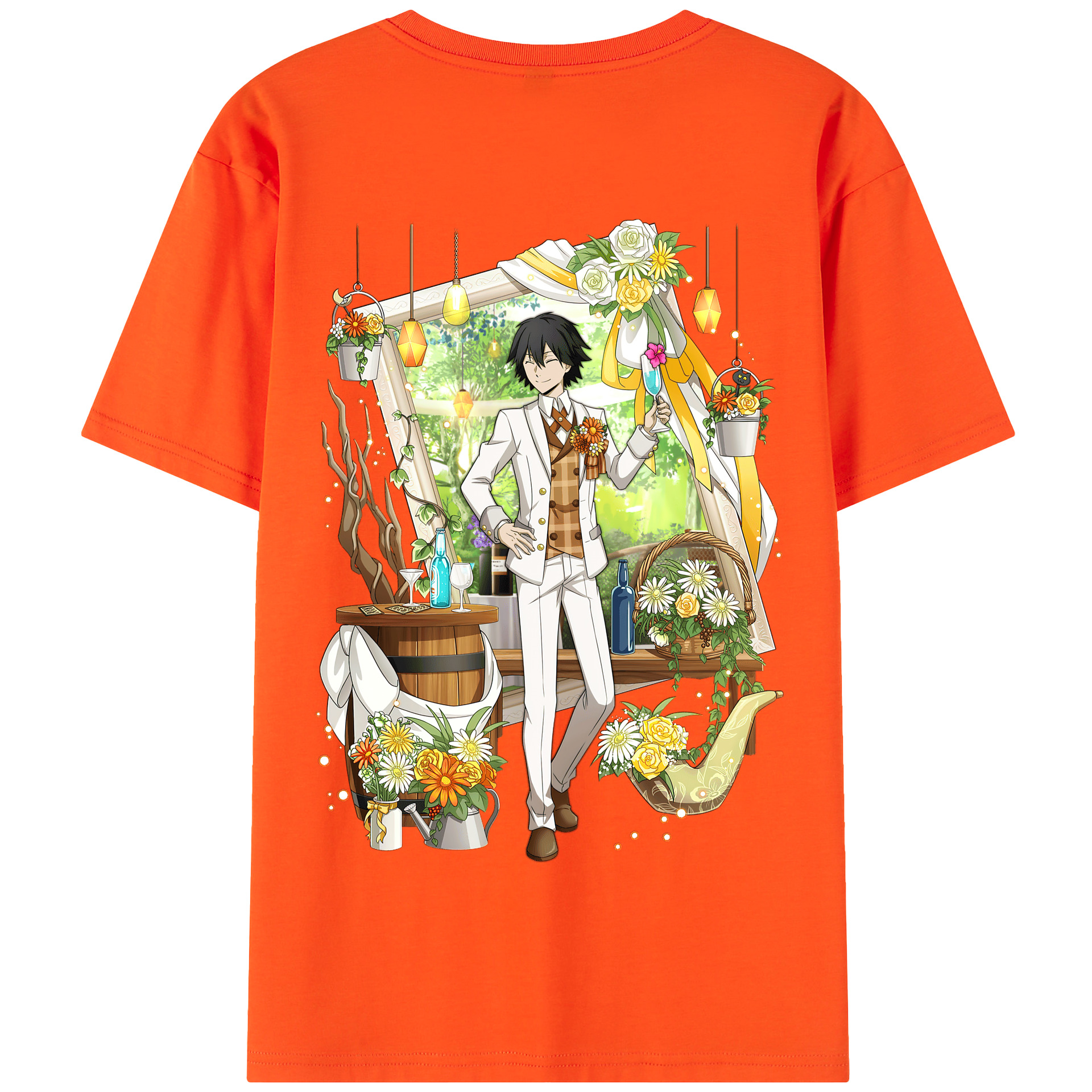 （画像用） 文豪ストレイドッグス Bungo Stray Dogs 綿100％半袖Tシャツ（背面プリント）