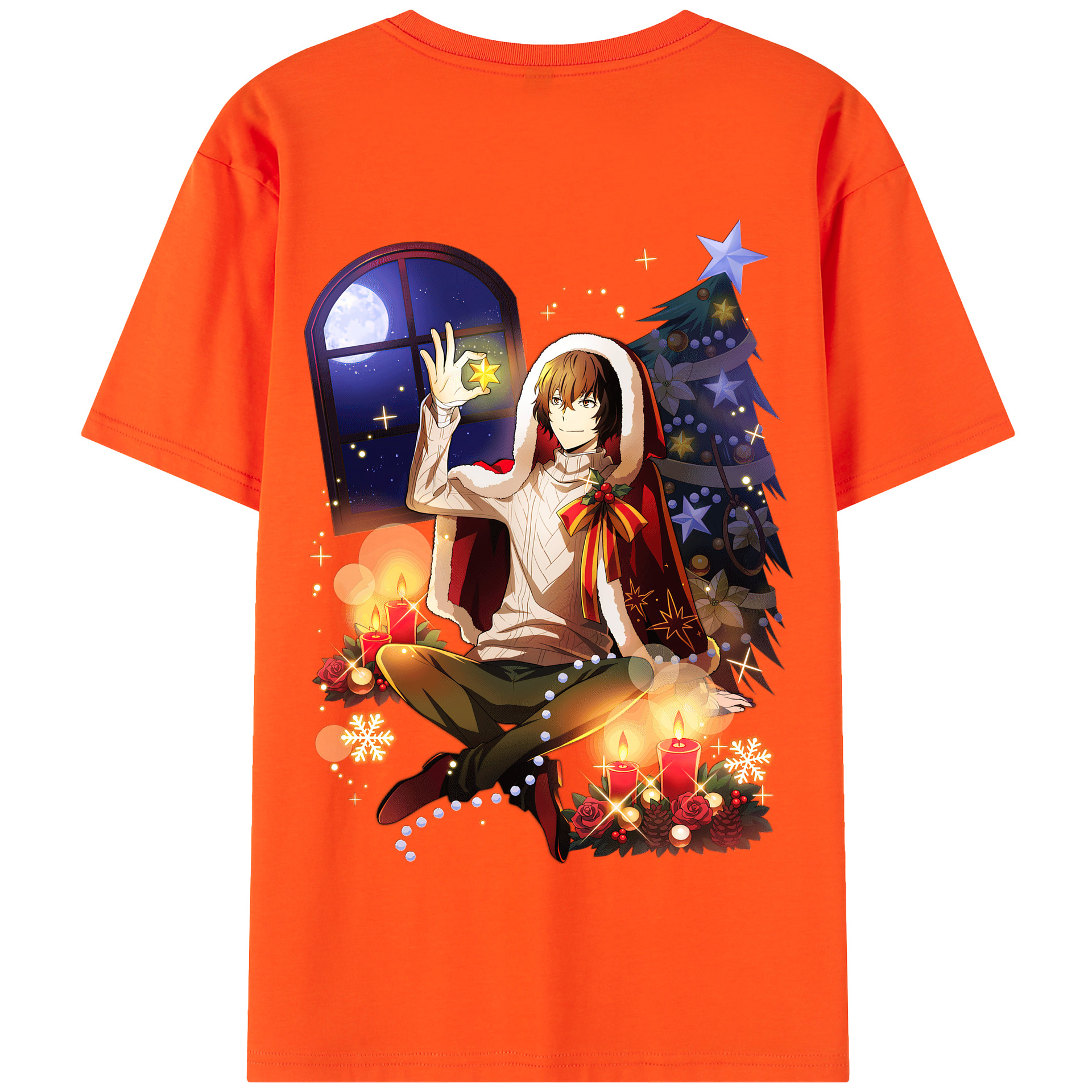 （画像用） 文豪ストレイドッグス Bungo Stray Dogs 綿100％半袖Tシャツ（背面プリント）