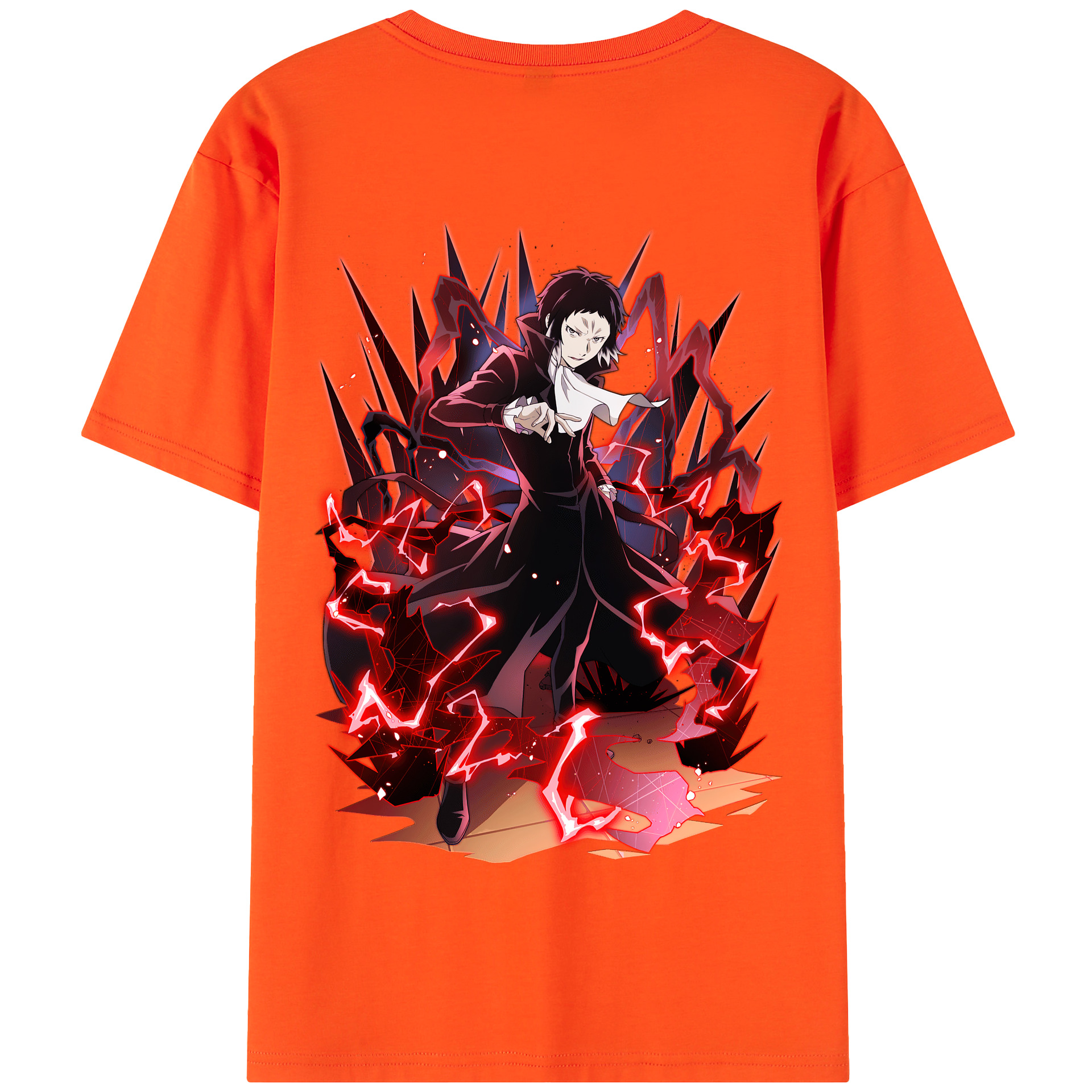 （画像用） 文豪ストレイドッグス Bungo Stray Dogs 綿100％半袖Tシャツ（背面プリント）