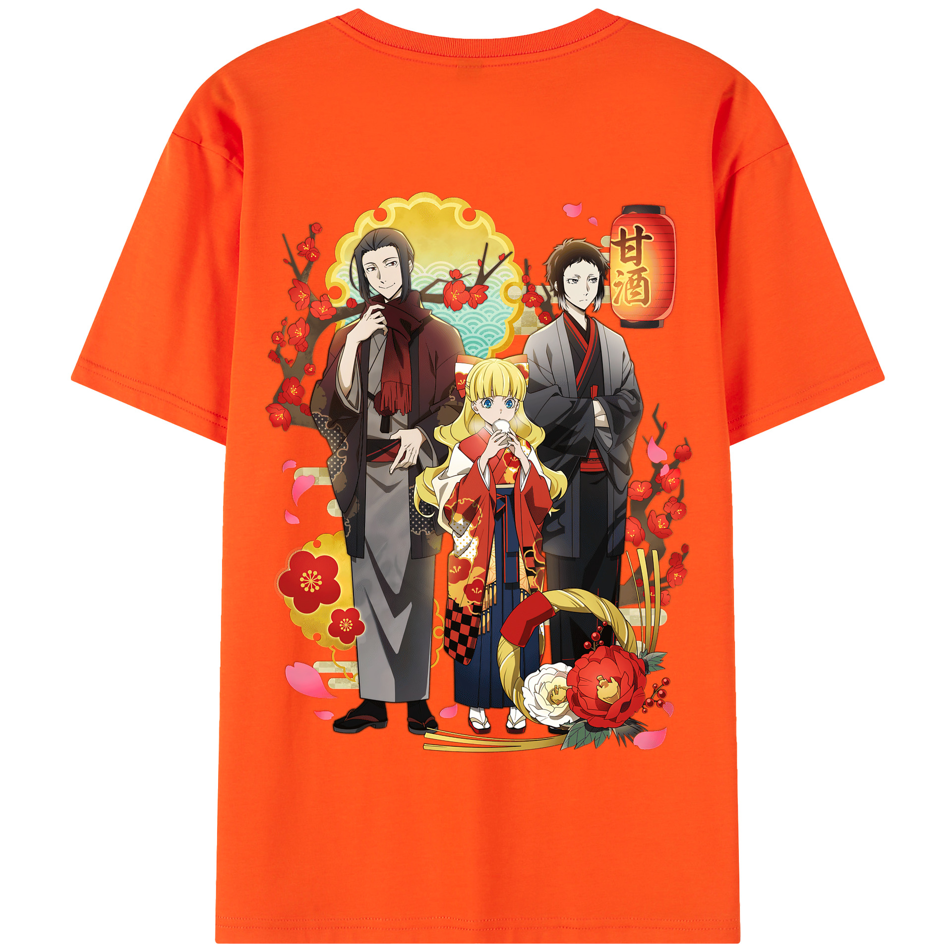 （画像用） 文豪ストレイドッグス Bungo Stray Dogs 綿100％半袖Tシャツ（背面プリント）