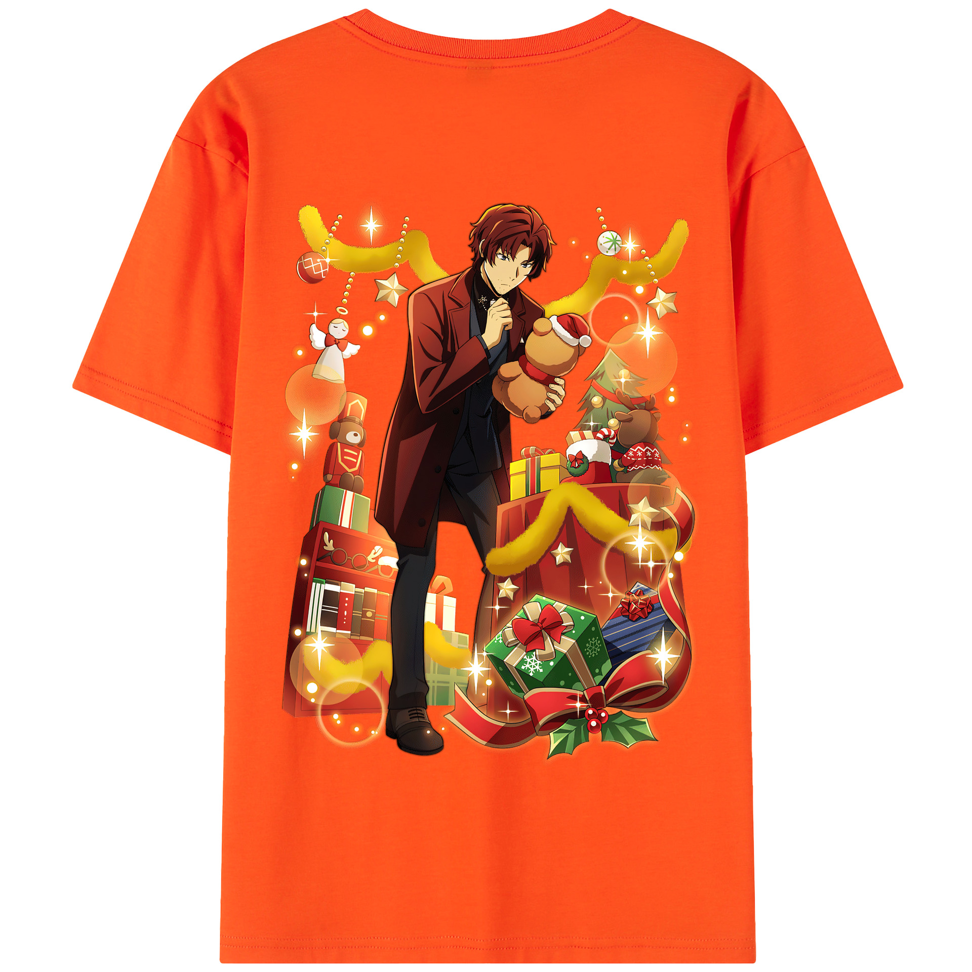 （画像用） 文豪ストレイドッグス Bungo Stray Dogs 綿100％半袖Tシャツ（背面プリント）