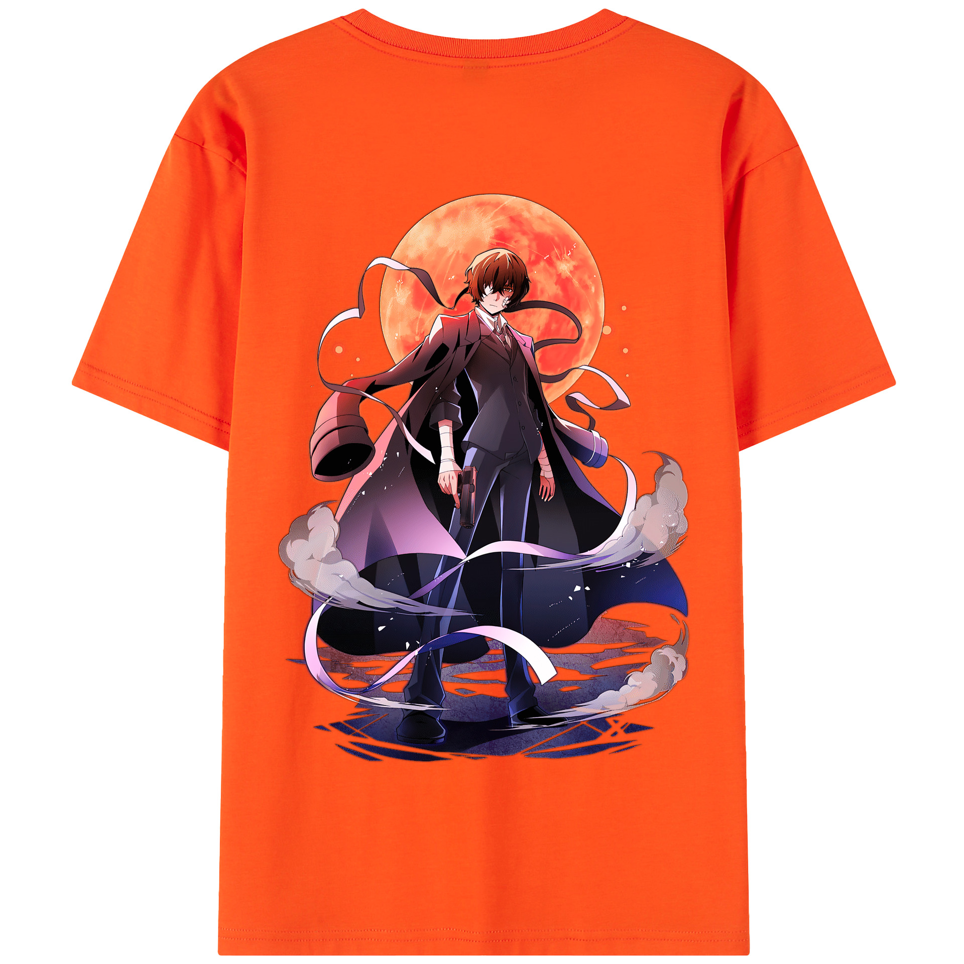 （画像用） 文豪ストレイドッグス Bungo Stray Dogs 綿100％半袖Tシャツ（背面プリント）