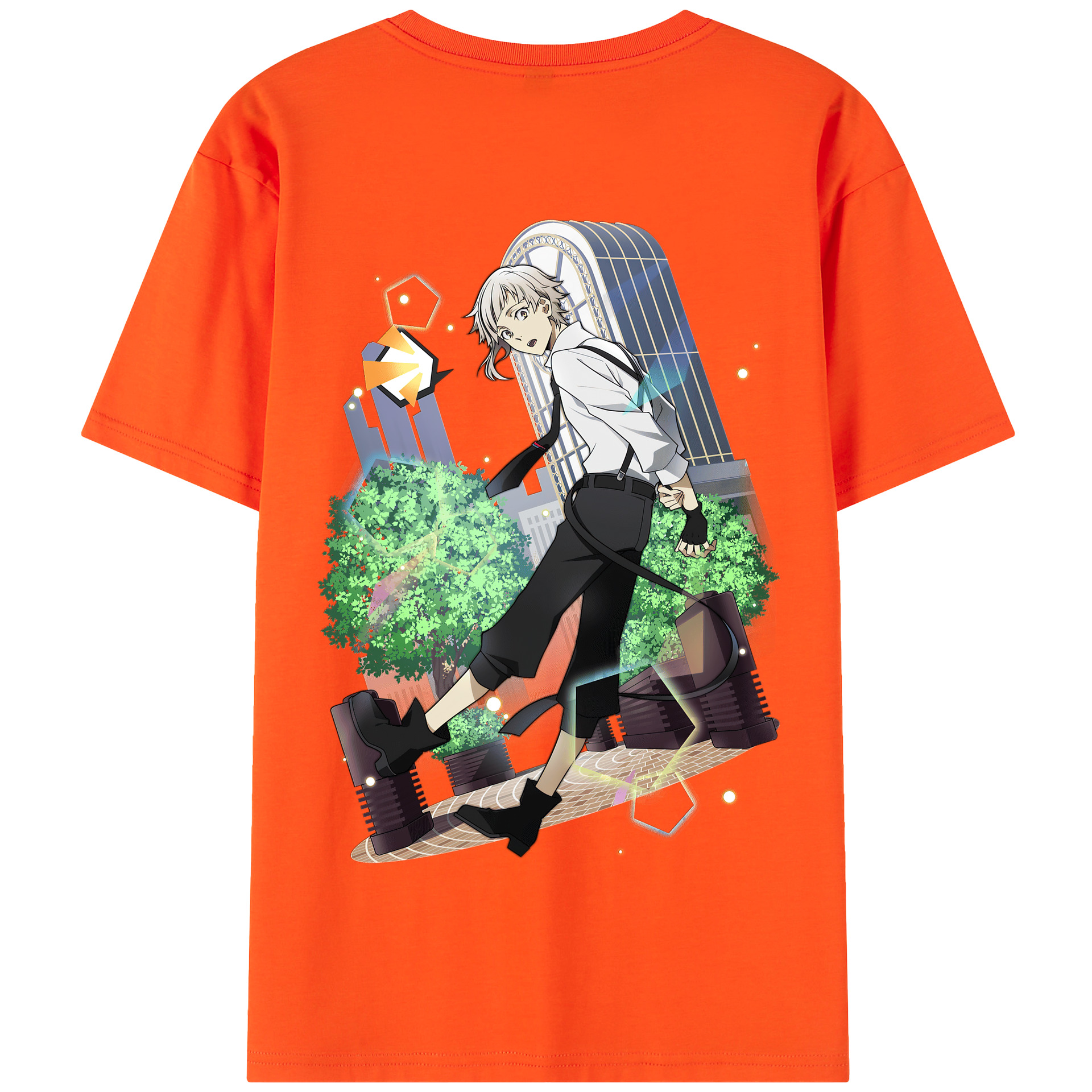（画像用） 文豪ストレイドッグス Bungo Stray Dogs 綿100％半袖Tシャツ（背面プリント）