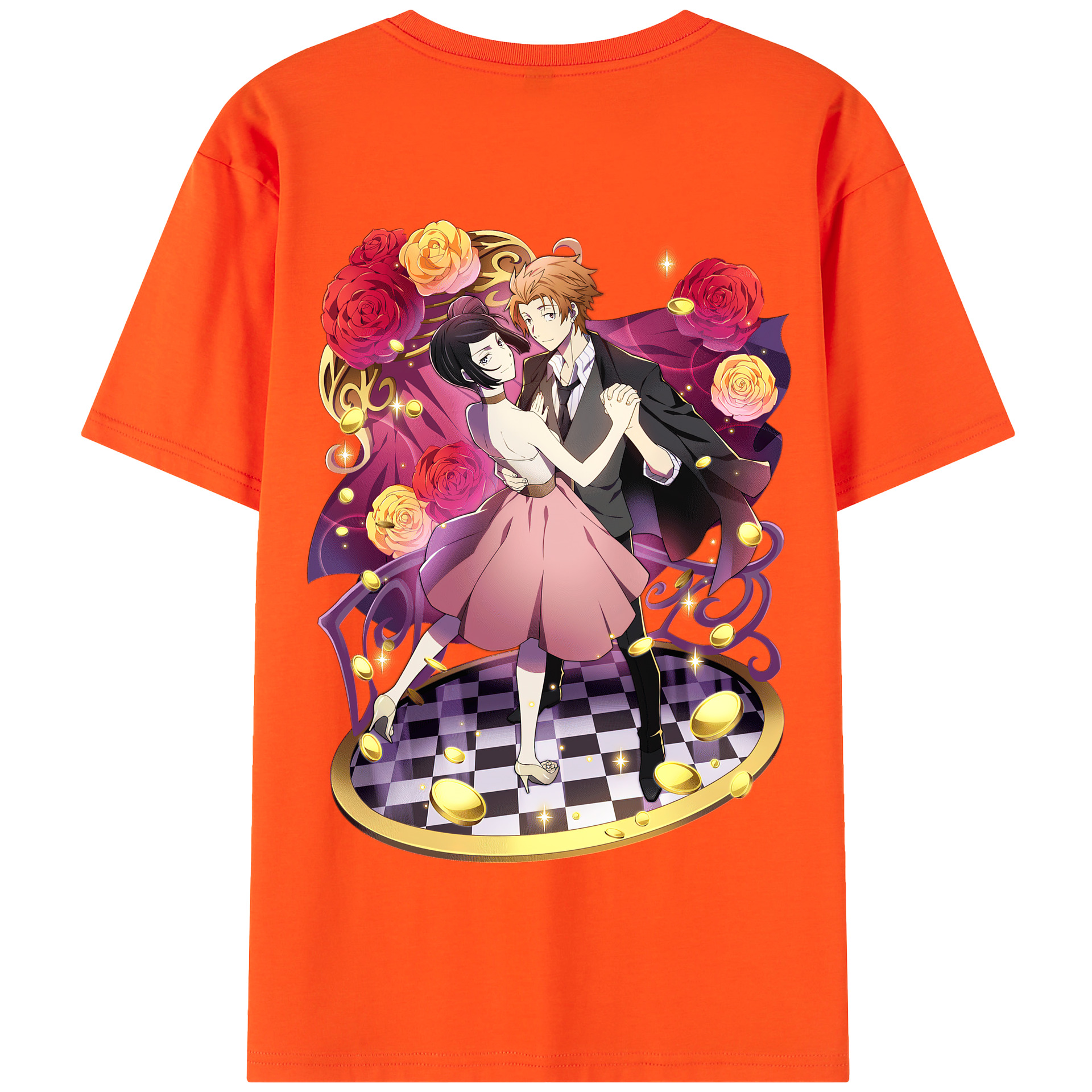 （画像用） 文豪ストレイドッグス Bungo Stray Dogs 綿100％半袖Tシャツ（背面プリント）