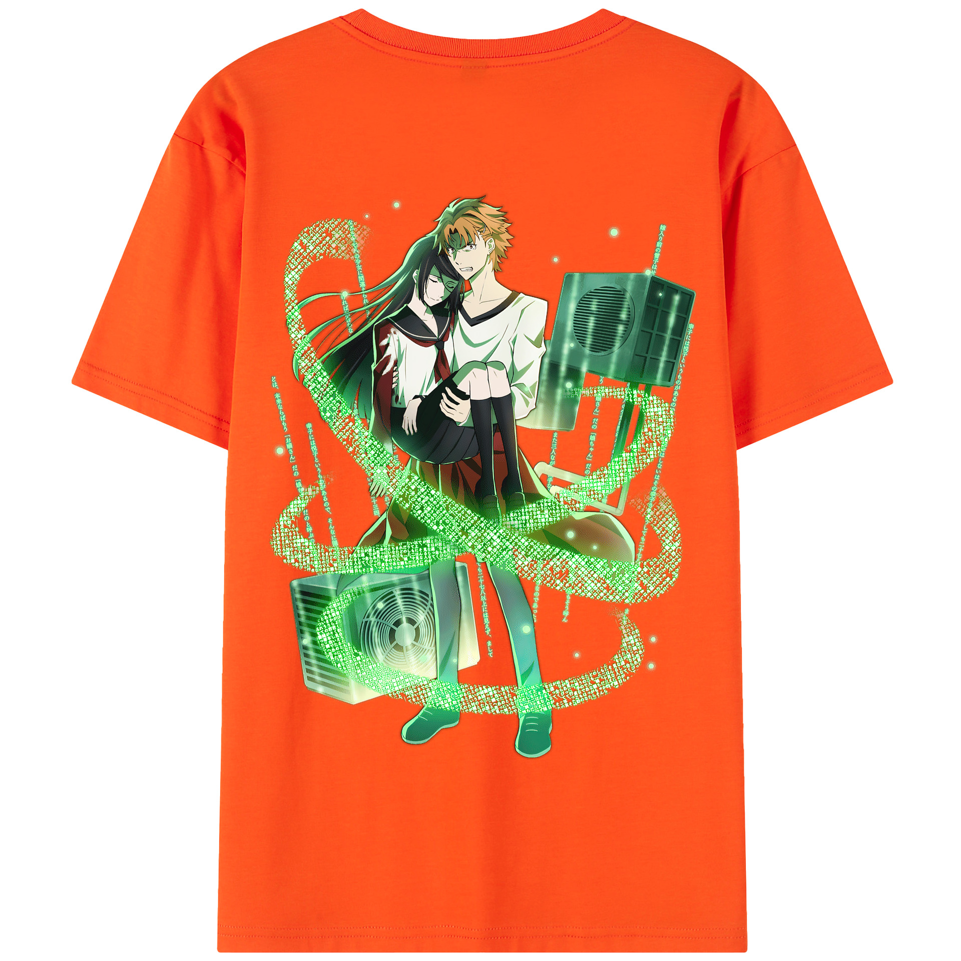 （画像用） 文豪ストレイドッグス Bungo Stray Dogs 綿100％半袖Tシャツ（背面プリント）
