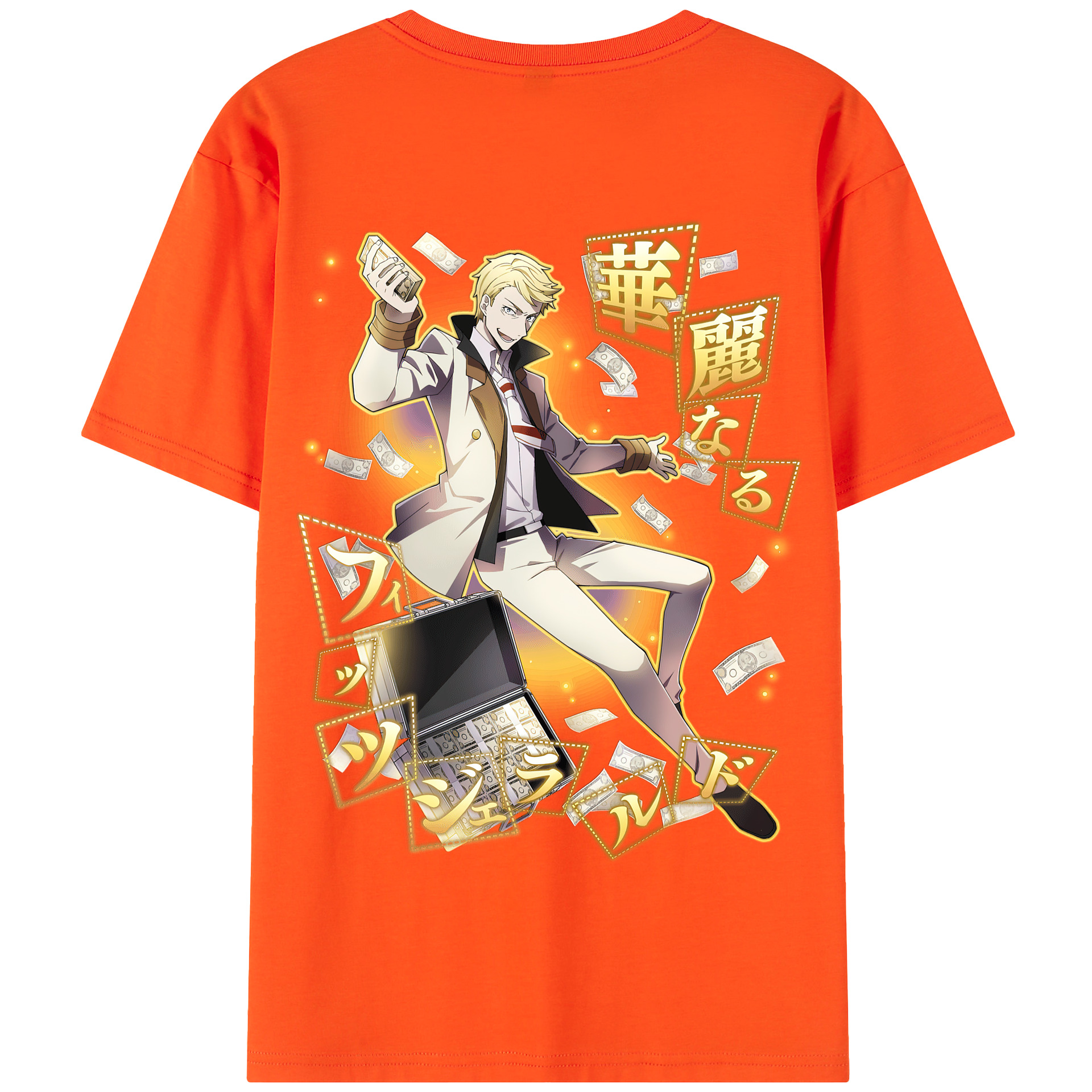 （画像用） 文豪ストレイドッグス Bungo Stray Dogs 綿100％半袖Tシャツ（背面プリント）