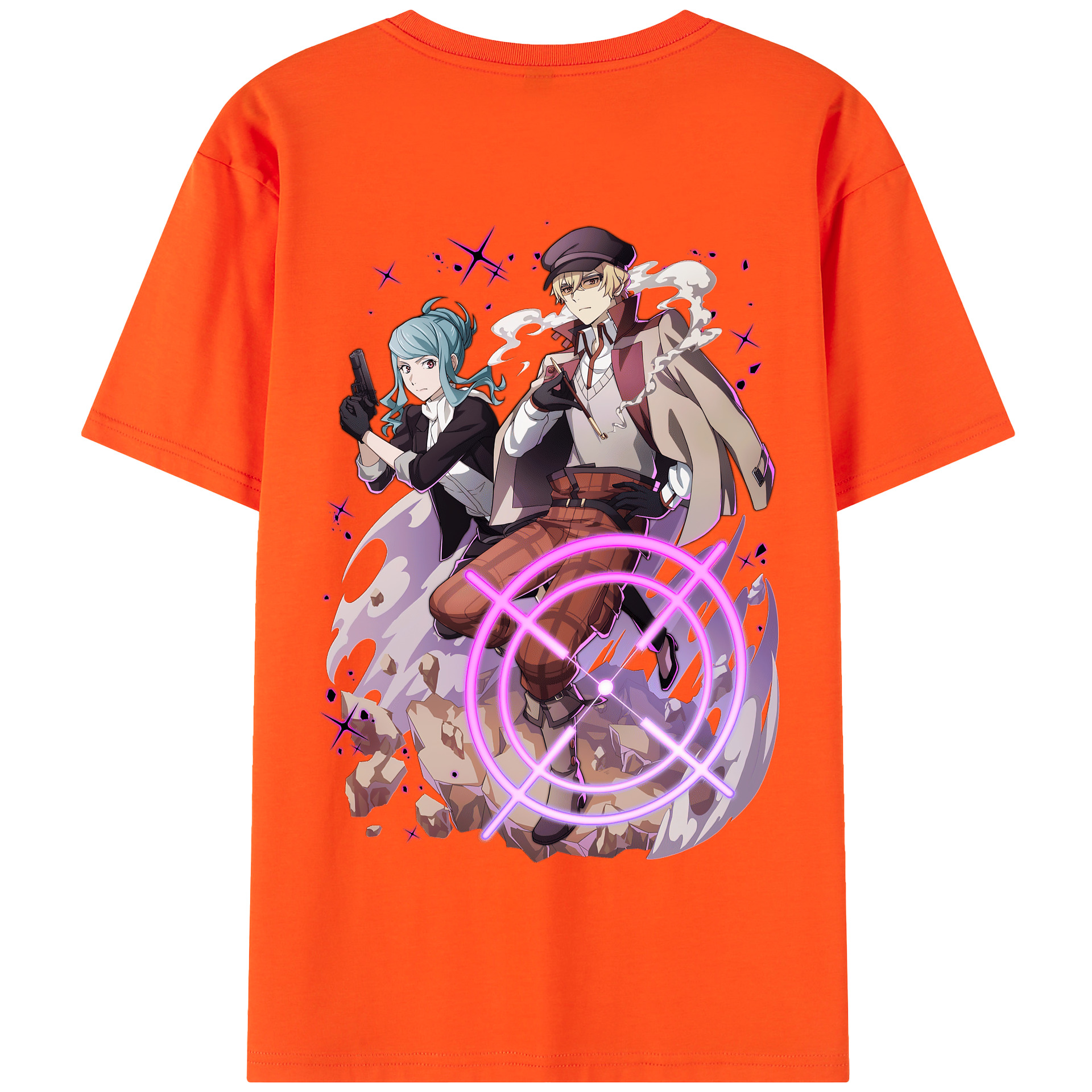 （画像用） 文豪ストレイドッグス Bungo Stray Dogs 綿100％半袖Tシャツ（背面プリント）