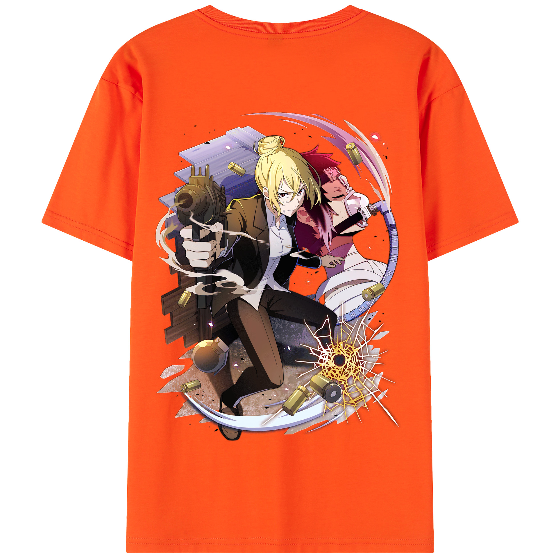 （画像用） 文豪ストレイドッグス Bungo Stray Dogs 綿100％半袖Tシャツ（背面プリント）