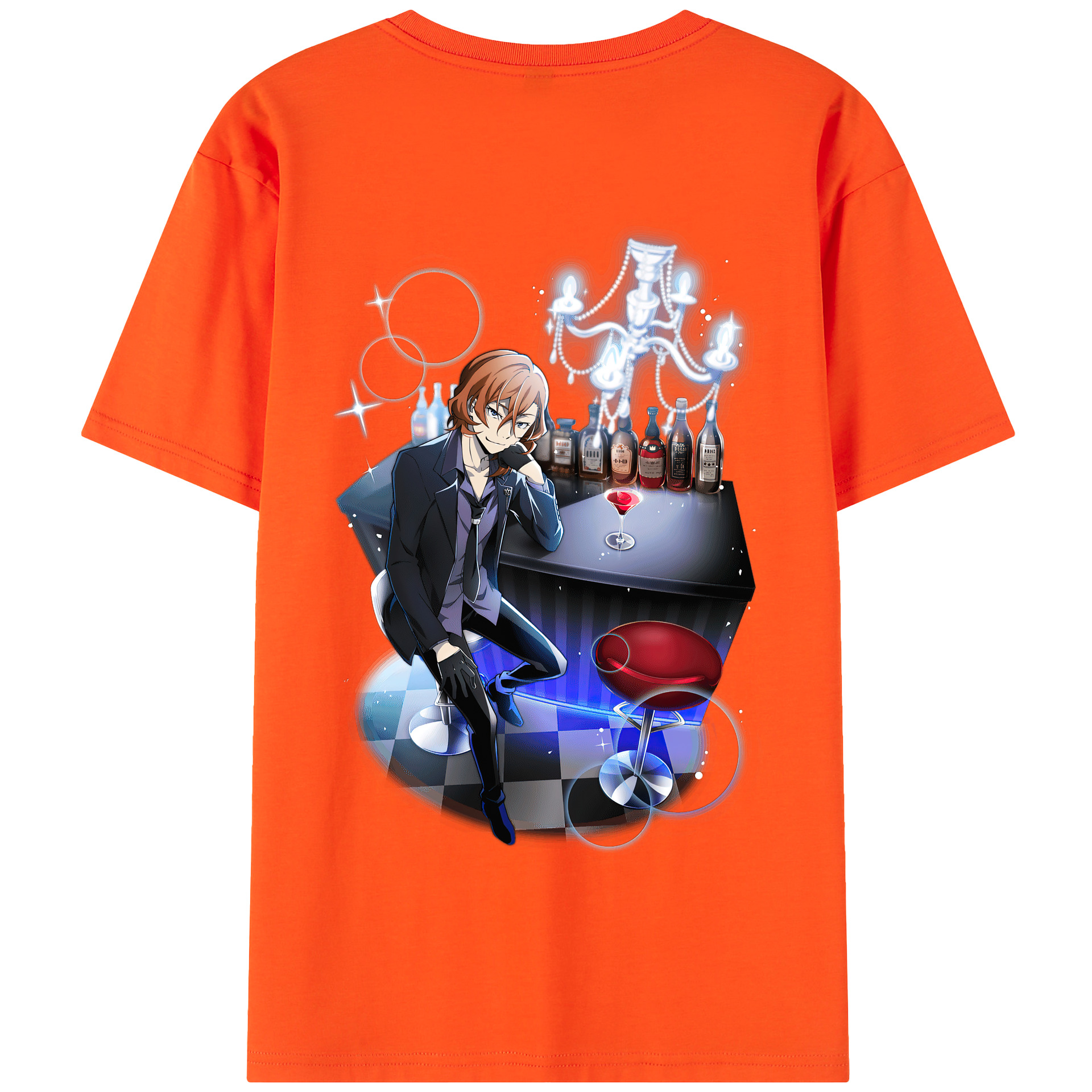 （画像用） 文豪ストレイドッグス Bungo Stray Dogs 綿100％半袖Tシャツ（背面プリント）