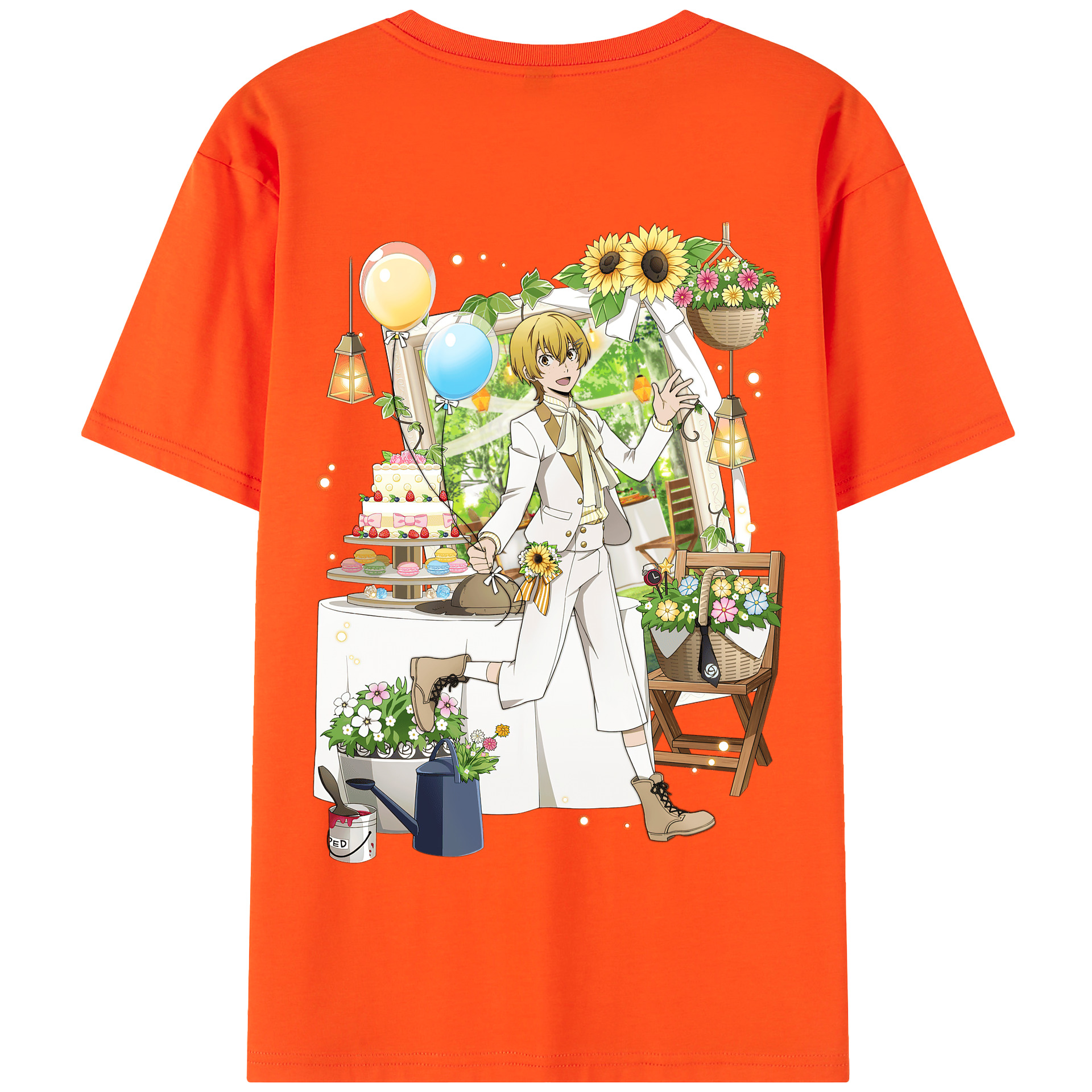 （画像用） 文豪ストレイドッグス Bungo Stray Dogs 綿100％半袖Tシャツ（背面プリント）