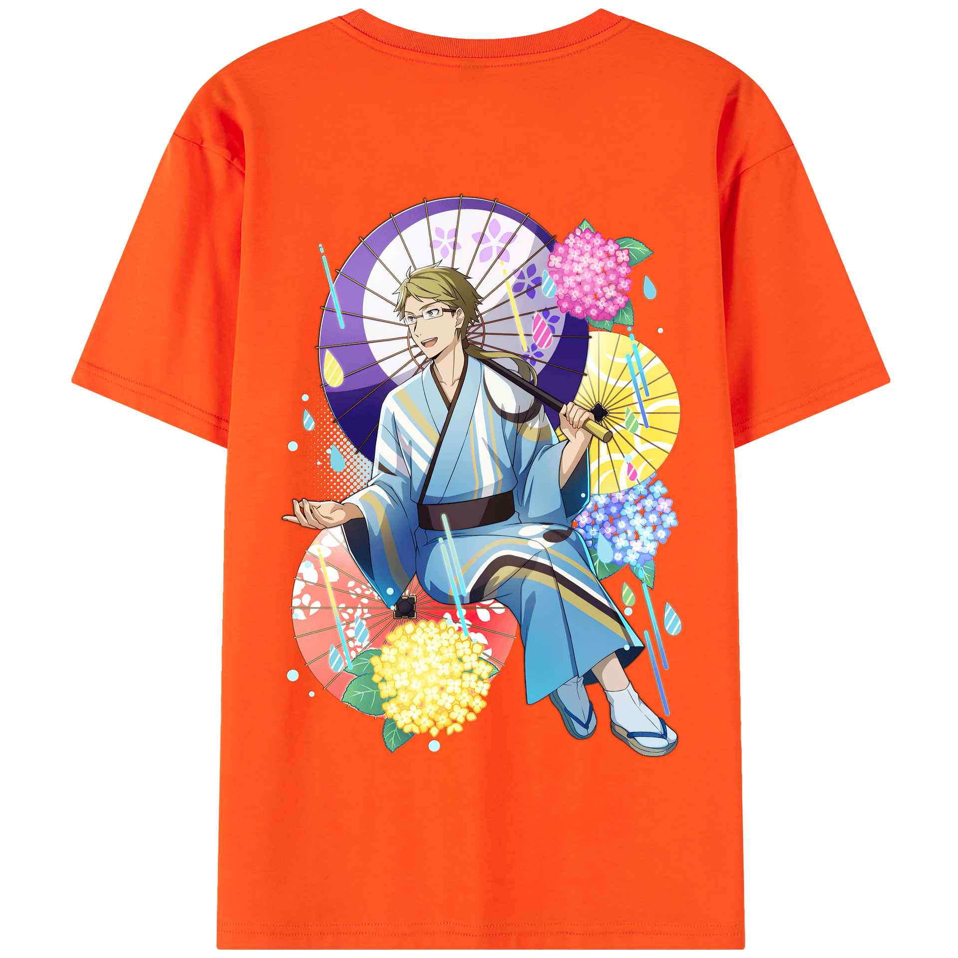 （画像用） 文豪ストレイドッグス Bungo Stray Dogs 綿100％半袖Tシャツ（背面プリント）