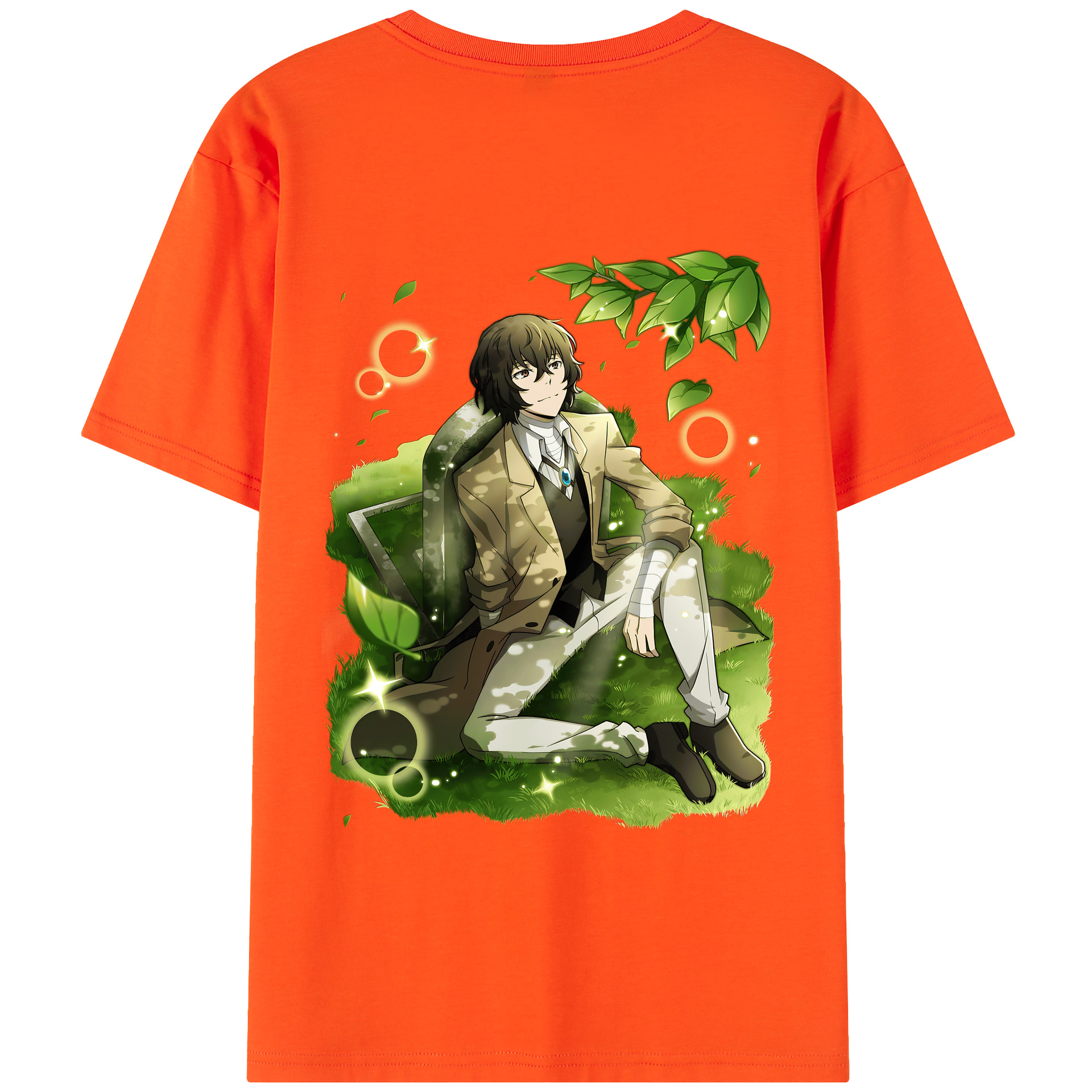 （画像用） 文豪ストレイドッグス Bungo Stray Dogs 綿100％半袖Tシャツ（背面プリント）