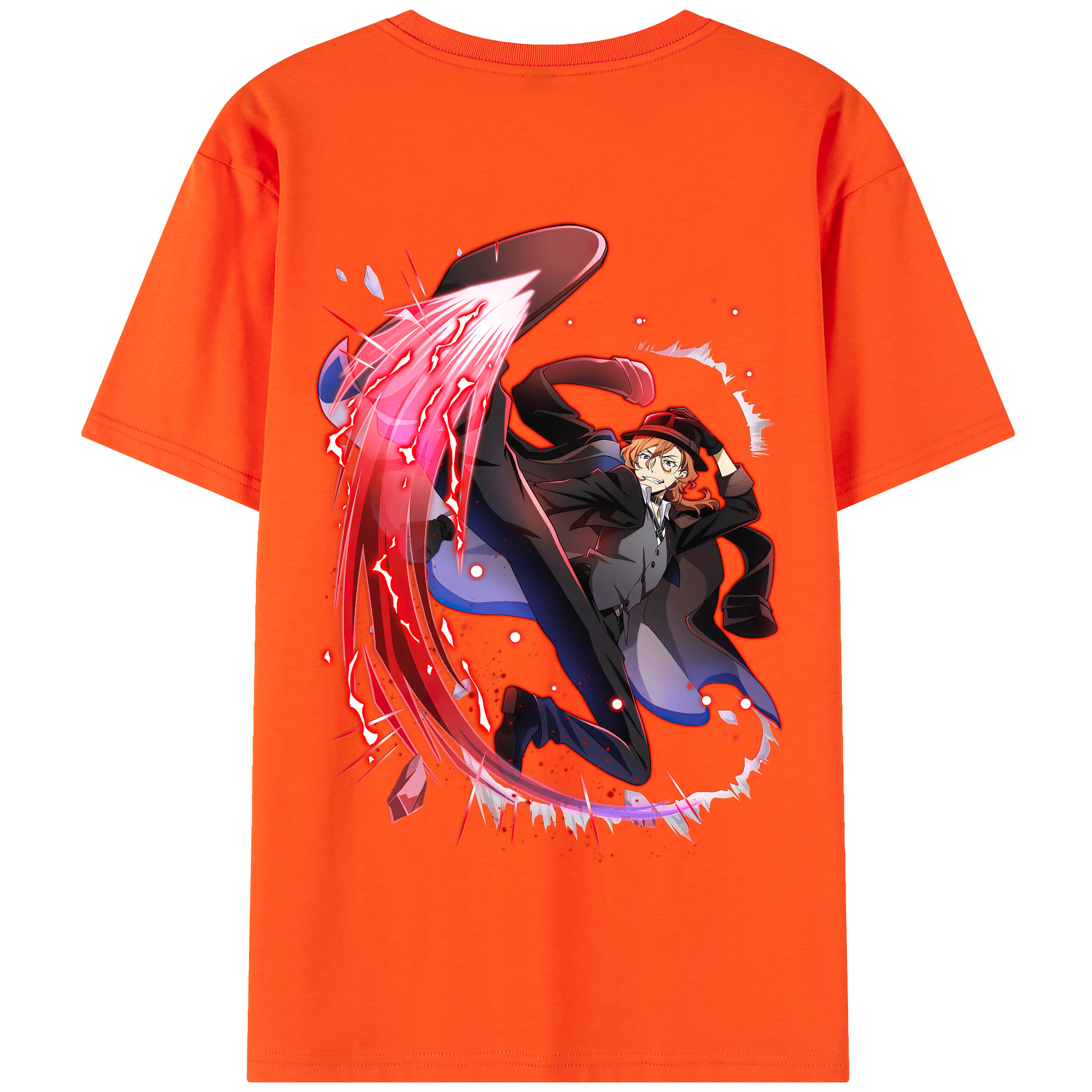 （画像用） 文豪ストレイドッグス Bungo Stray Dogs 綿100％半袖Tシャツ（背面プリント）
