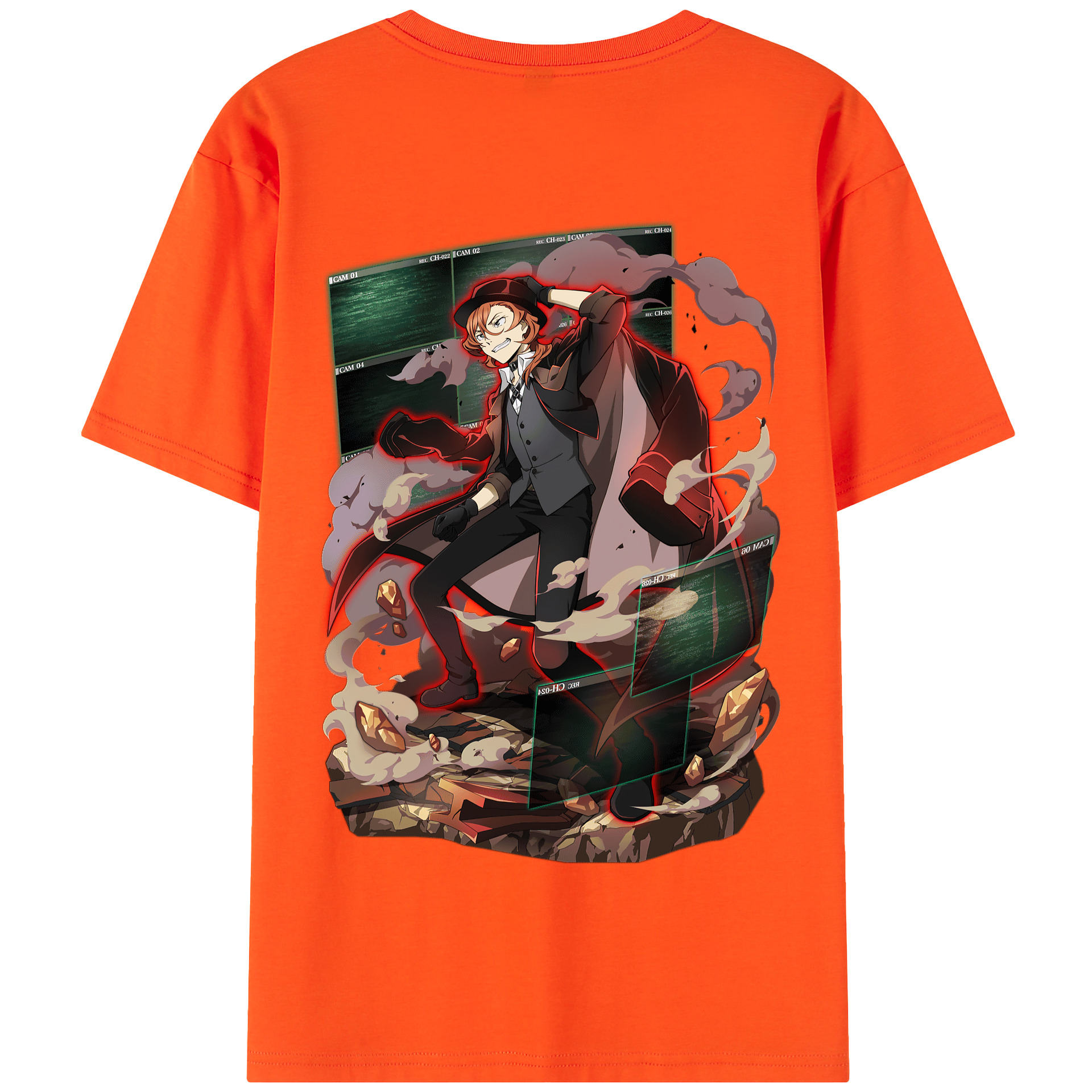 （画像用） 文豪ストレイドッグス Bungo Stray Dogs 綿100％半袖Tシャツ（背面プリント）