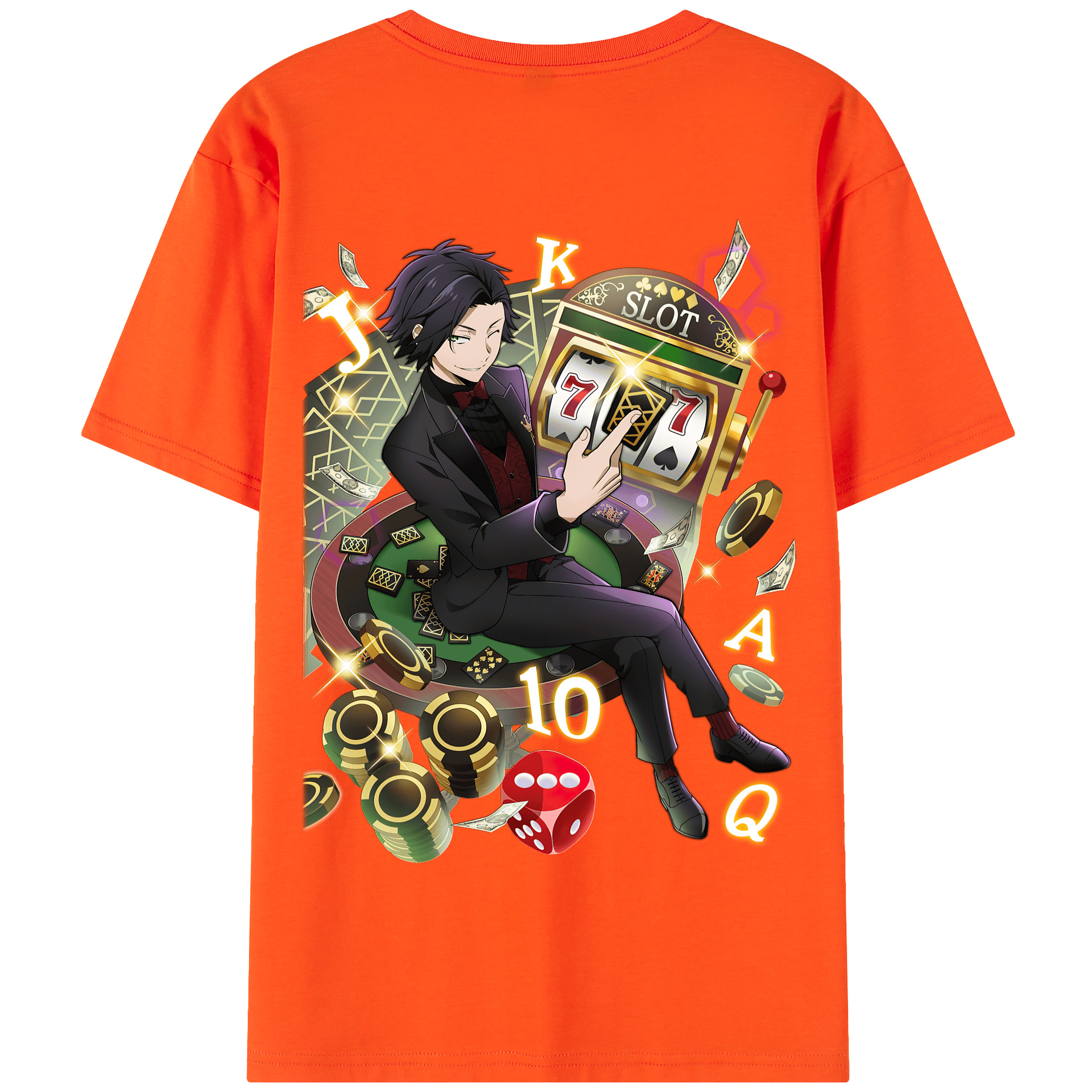 （画像用） 文豪ストレイドッグス Bungo Stray Dogs 綿100％半袖Tシャツ（背面プリント）