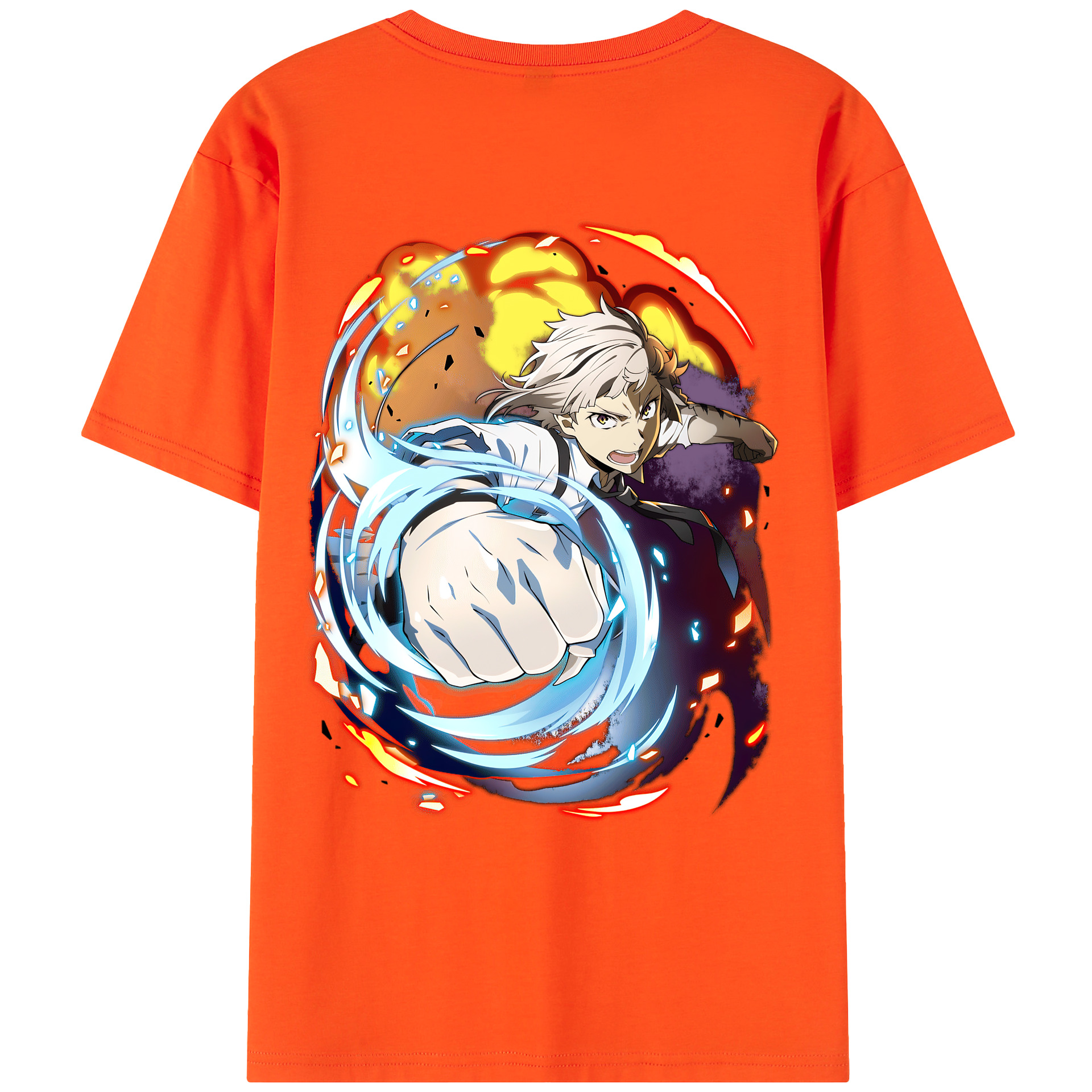 （画像用） 文豪ストレイドッグス Bungo Stray Dogs 綿100％半袖Tシャツ（背面プリント）