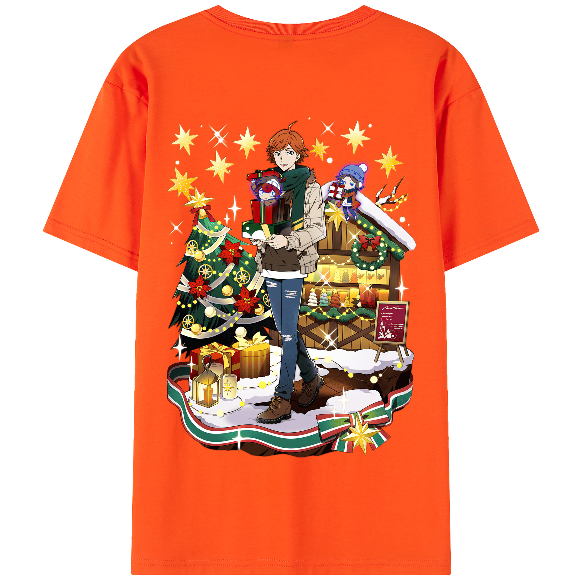 （画像用） 文豪ストレイドッグス Bungo Stray Dogs 綿100％半袖Tシャツ（背面プリント）