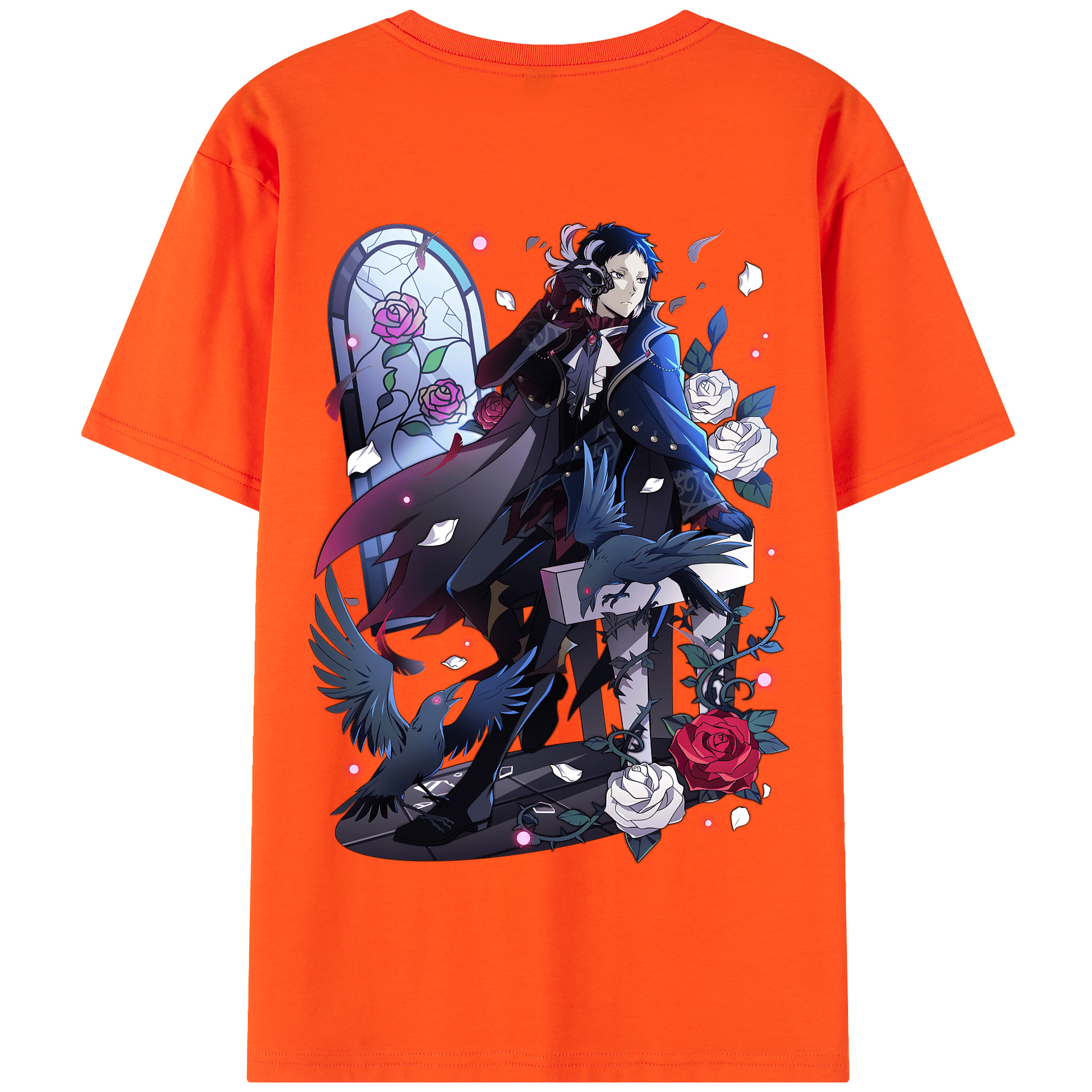（画像用） 文豪ストレイドッグス Bungo Stray Dogs 綿100％半袖Tシャツ（背面プリント）