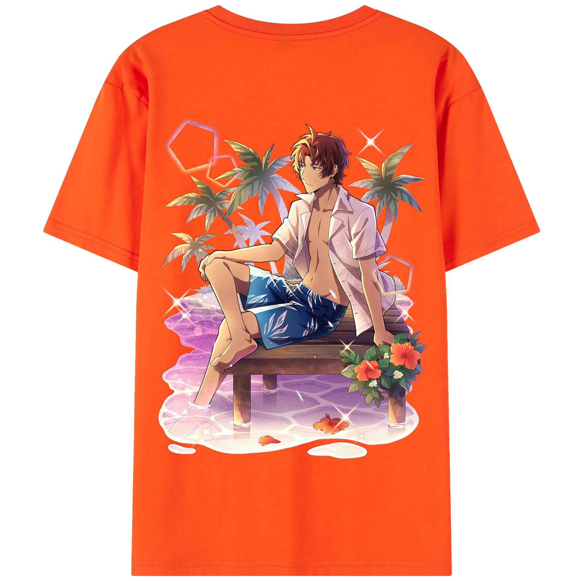 （画像用） 文豪ストレイドッグス Bungo Stray Dogs 綿100％半袖Tシャツ（背面プリント）