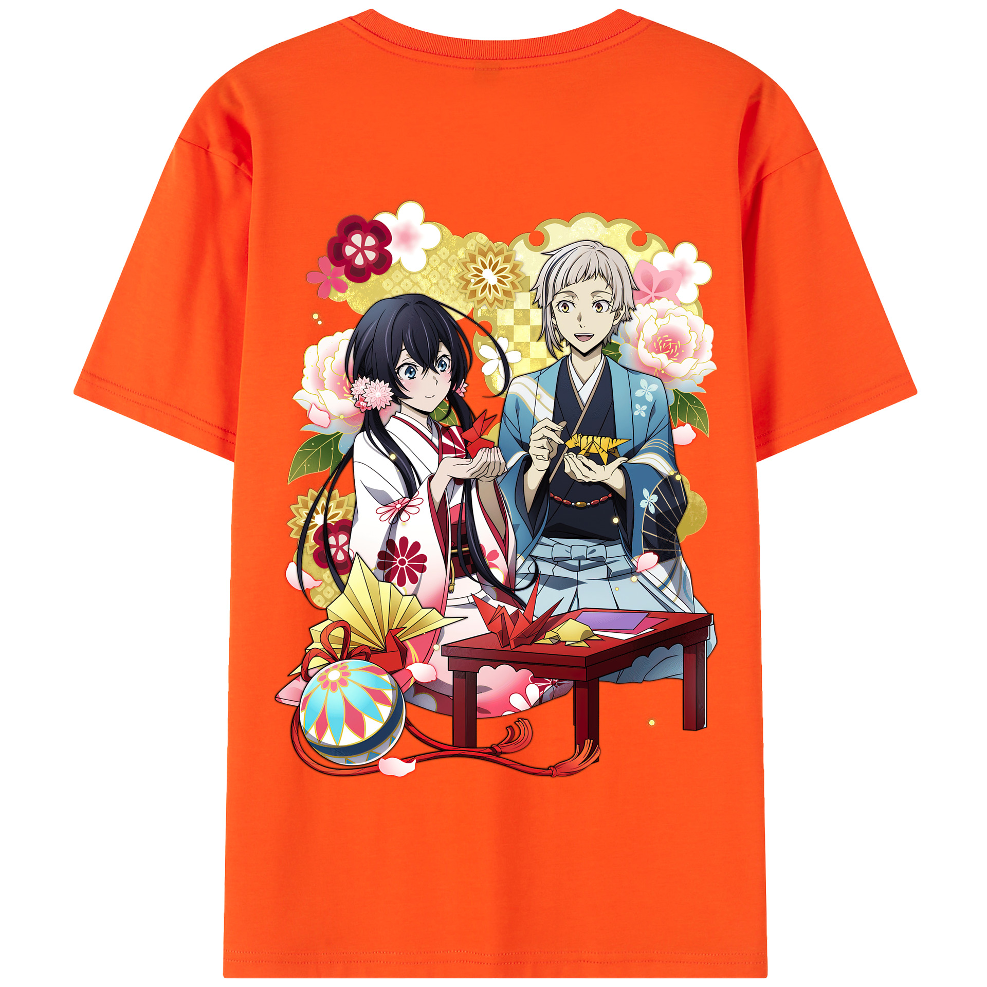 （画像用） 文豪ストレイドッグス Bungo Stray Dogs 綿100％半袖Tシャツ（背面プリント）