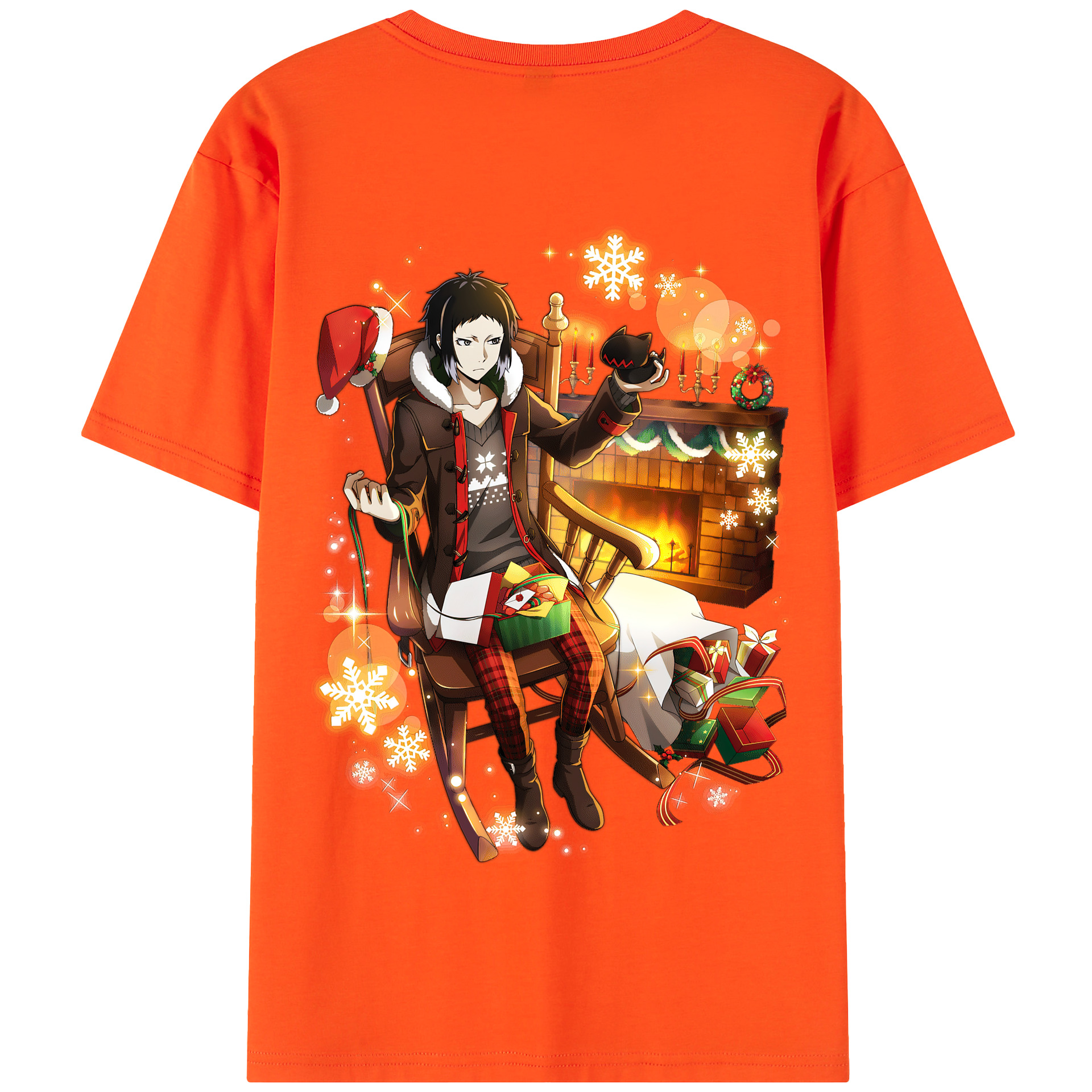 （画像用） 文豪ストレイドッグス Bungo Stray Dogs 綿100％半袖Tシャツ（背面プリント）