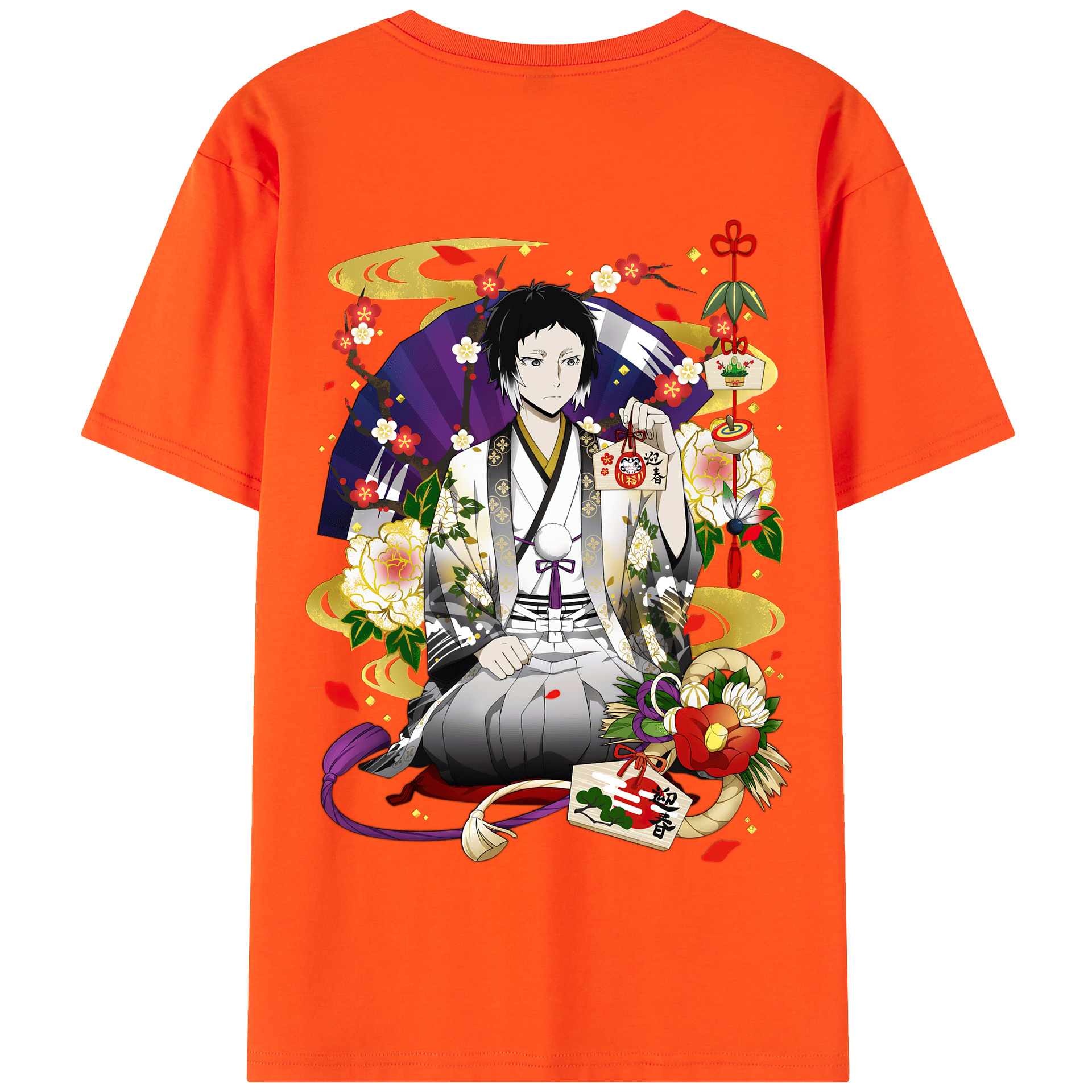 （画像用） 文豪ストレイドッグス Bungo Stray Dogs 綿100％半袖Tシャツ（背面プリント）