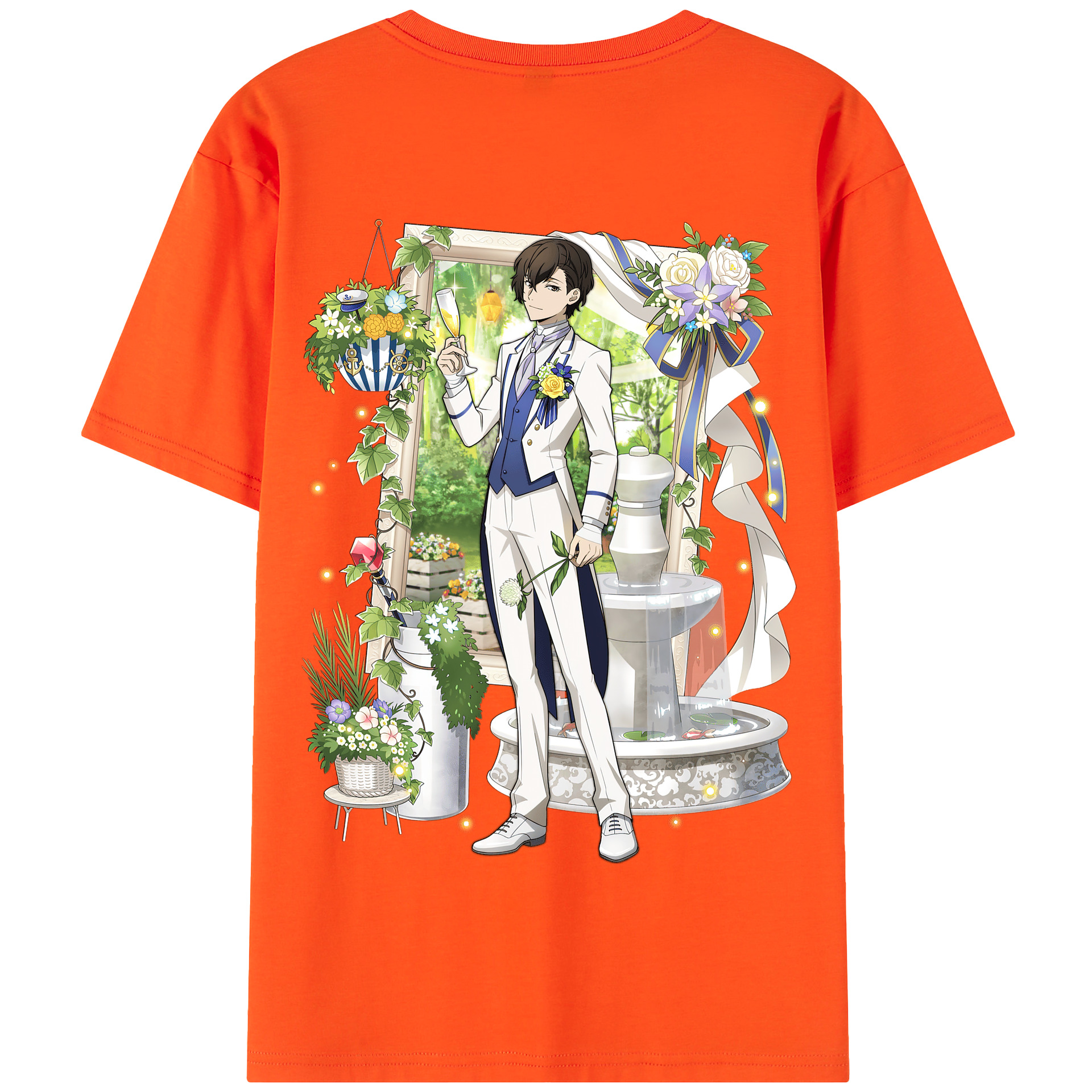 （画像用） 文豪ストレイドッグス Bungo Stray Dogs 綿100％半袖Tシャツ（背面プリント）