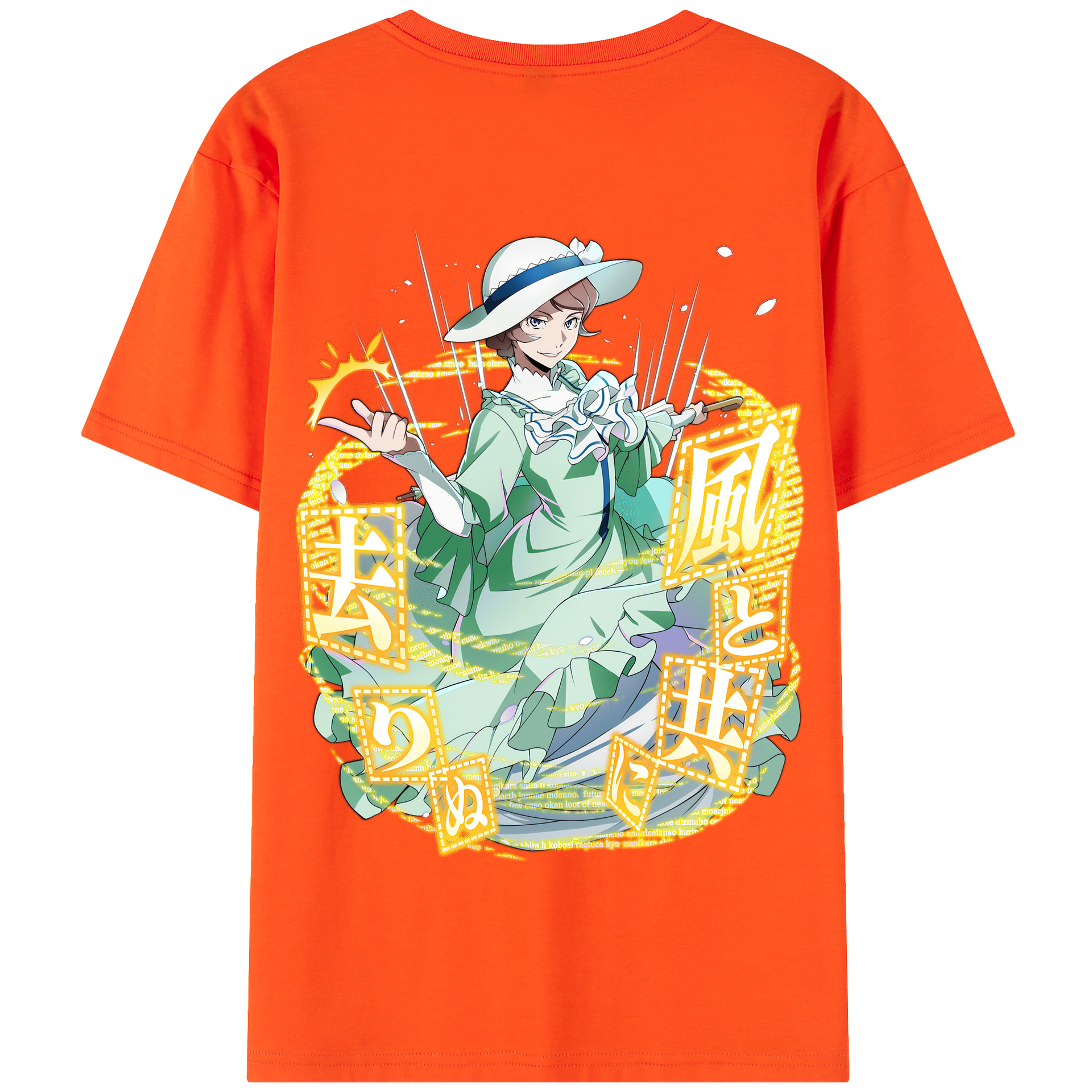 （画像用） 文豪ストレイドッグス Bungo Stray Dogs 綿100％半袖Tシャツ（背面プリント）