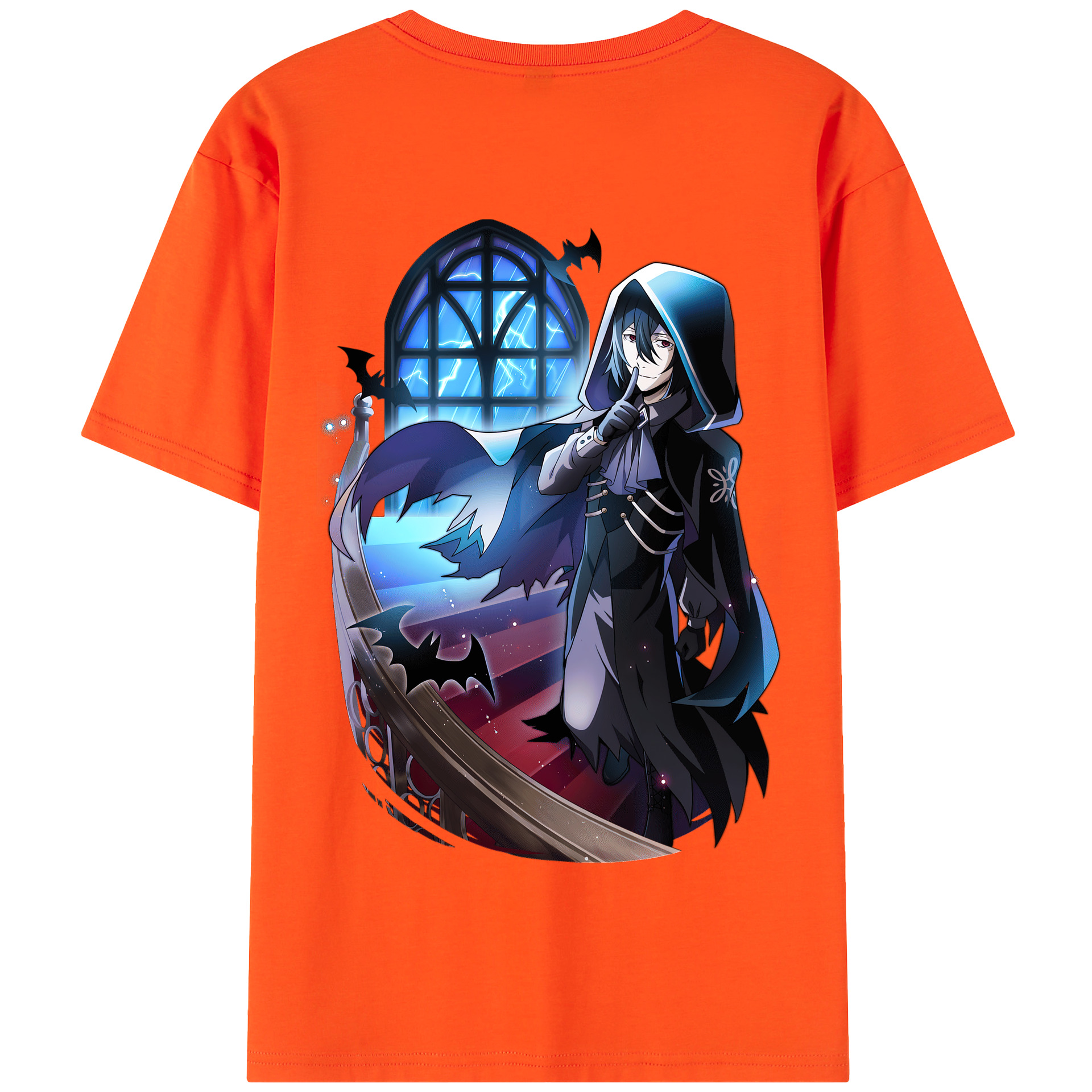 （画像用） 文豪ストレイドッグス Bungo Stray Dogs 綿100％半袖Tシャツ（背面プリント）