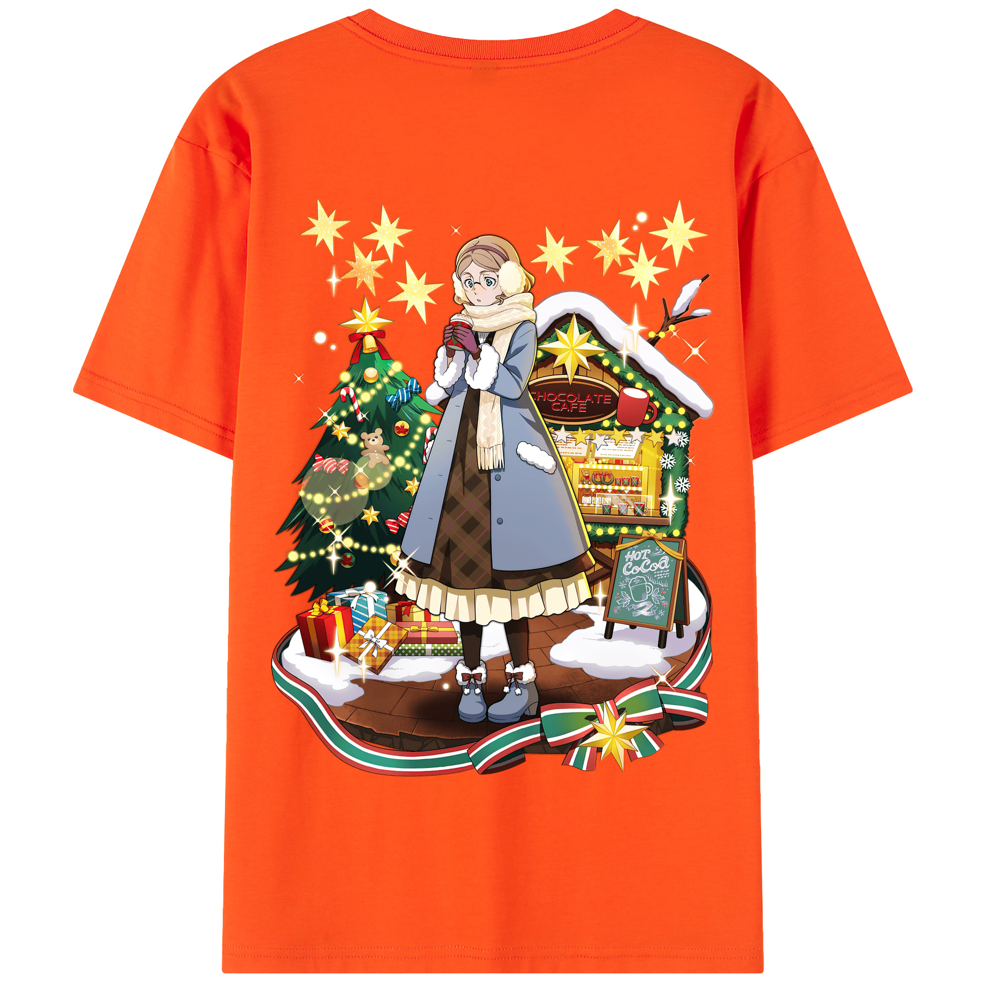 （画像用） 文豪ストレイドッグス Bungo Stray Dogs 綿100％半袖Tシャツ（背面プリント）