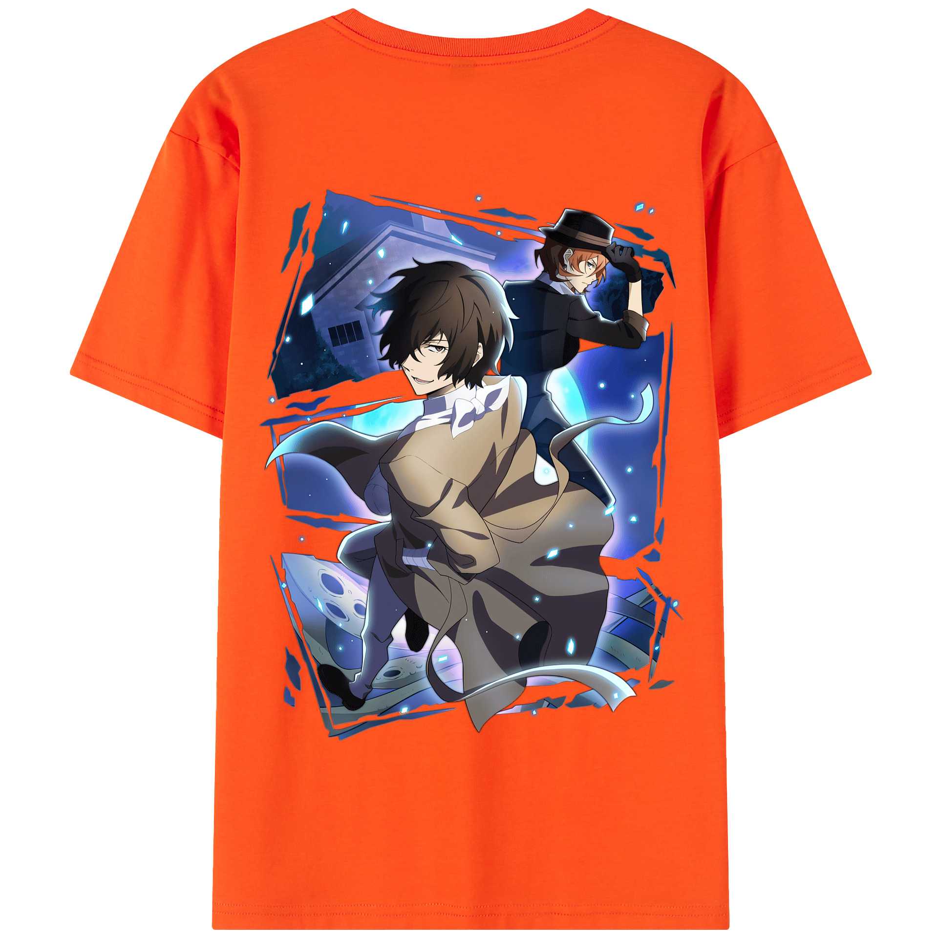 （画像用） 文豪ストレイドッグス Bungo Stray Dogs 綿100％半袖Tシャツ（背面プリント）