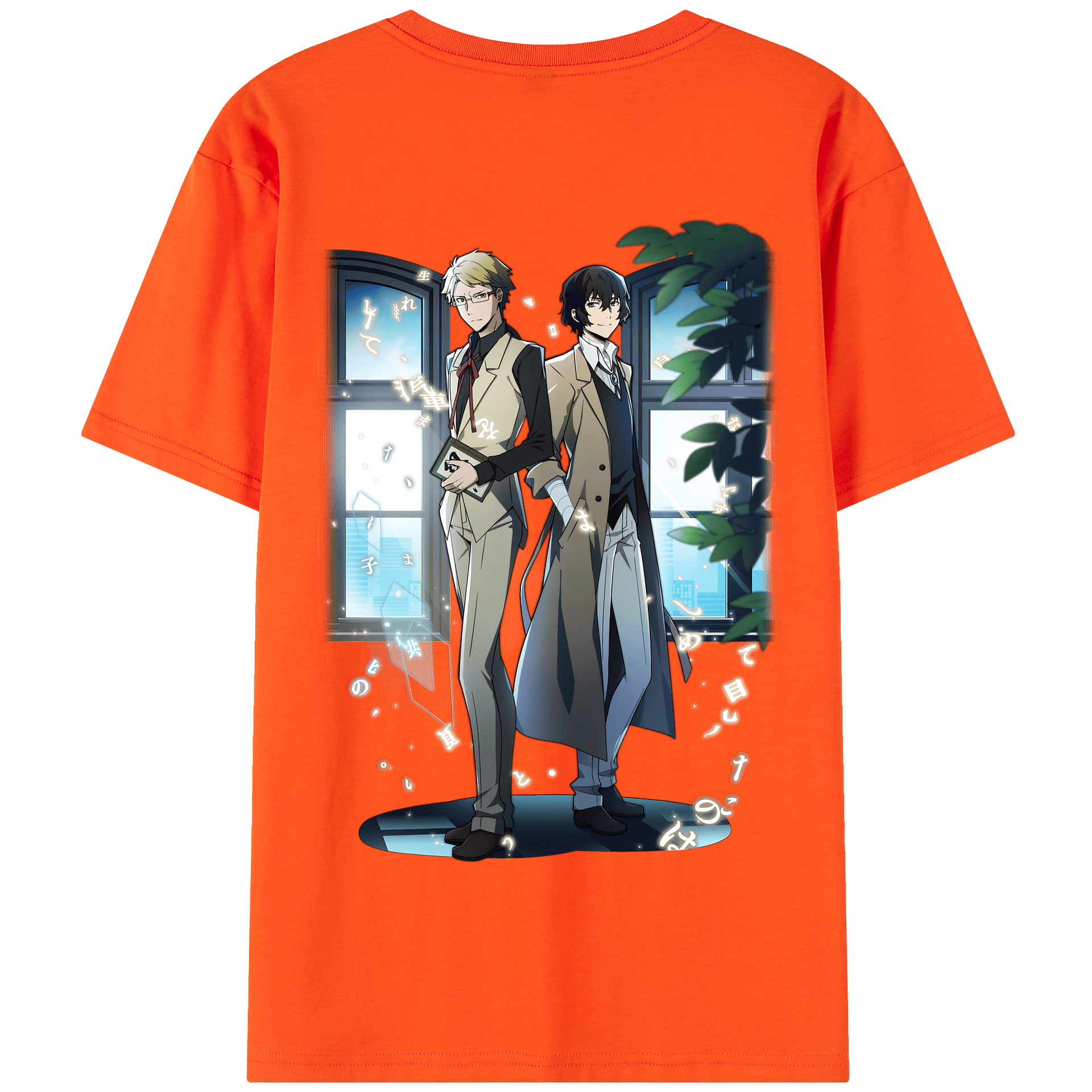 （画像用） 文豪ストレイドッグス Bungo Stray Dogs 綿100％半袖Tシャツ（背面プリント）