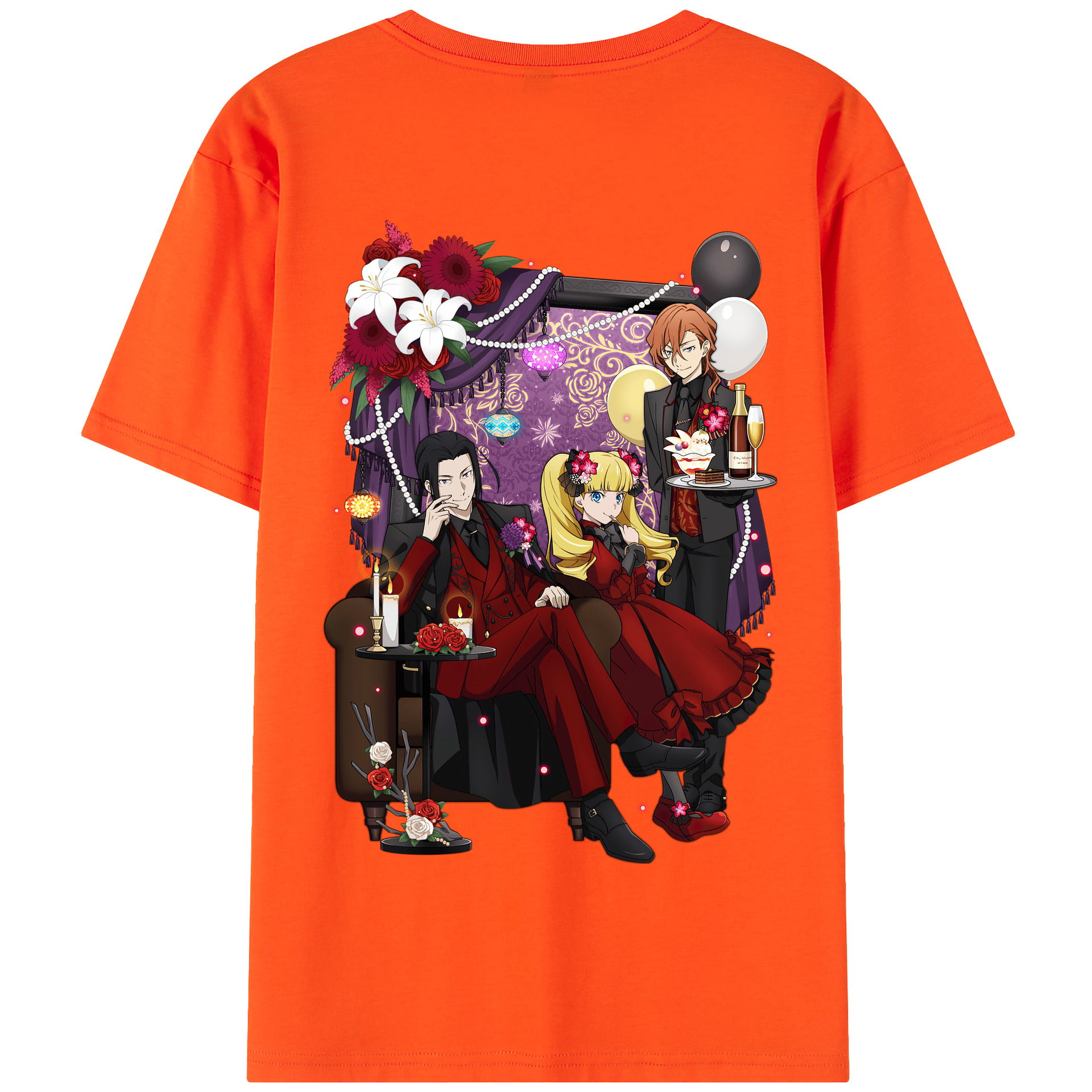 （画像用） 文豪ストレイドッグス Bungo Stray Dogs 綿100％半袖Tシャツ（背面プリント）