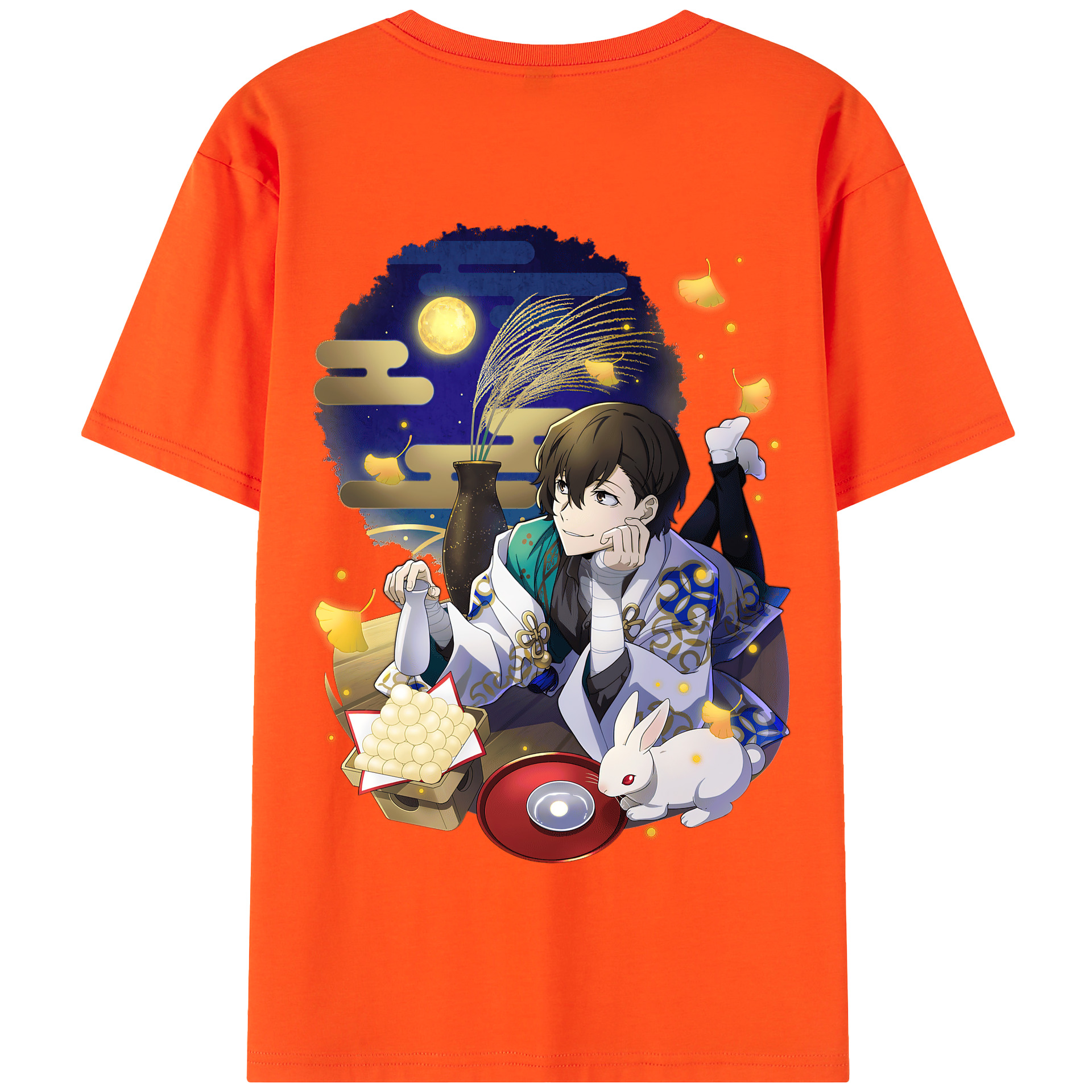 （画像用） 文豪ストレイドッグス Bungo Stray Dogs 綿100％半袖Tシャツ（背面プリント）