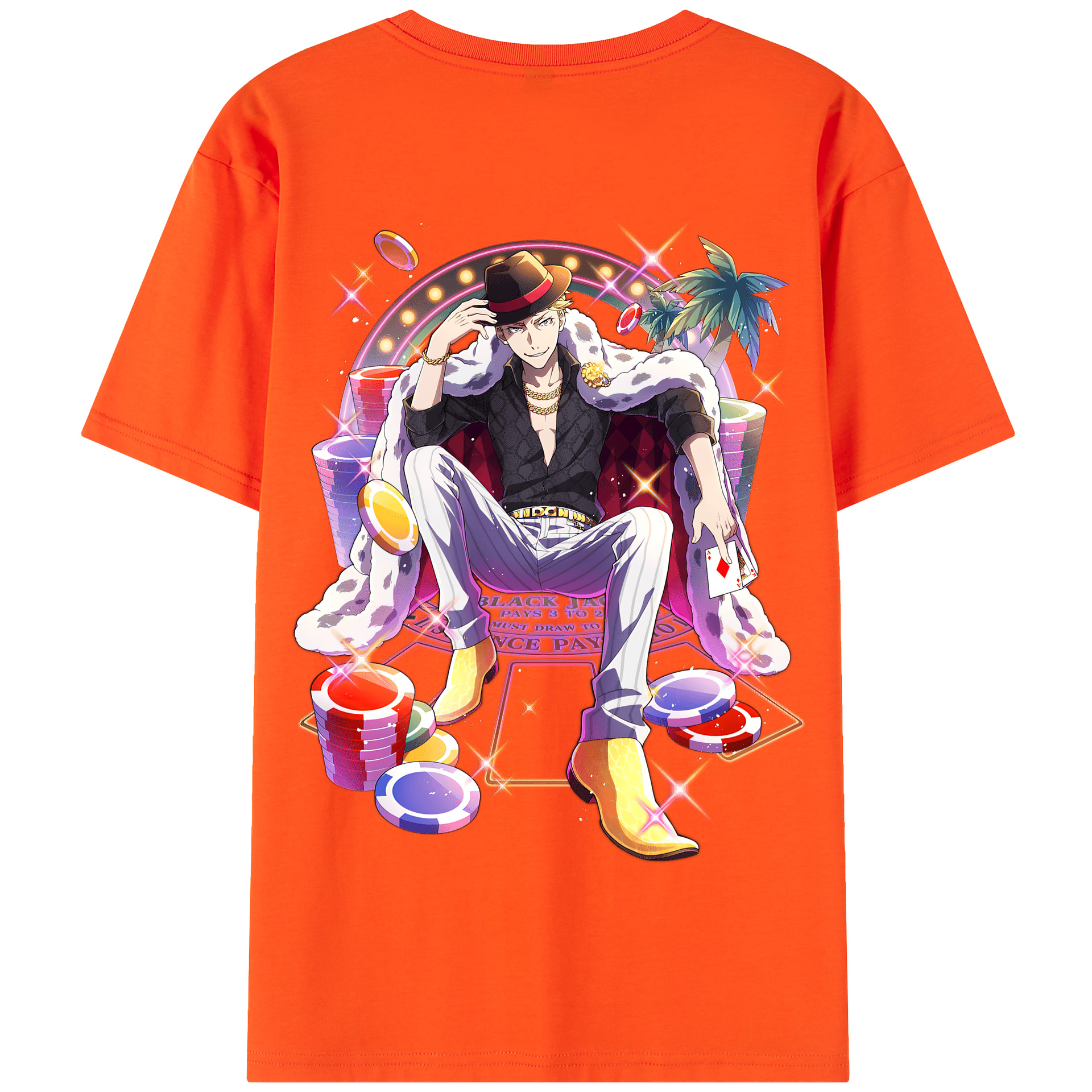 （画像用） 文豪ストレイドッグス Bungo Stray Dogs 綿100％半袖Tシャツ（背面プリント）