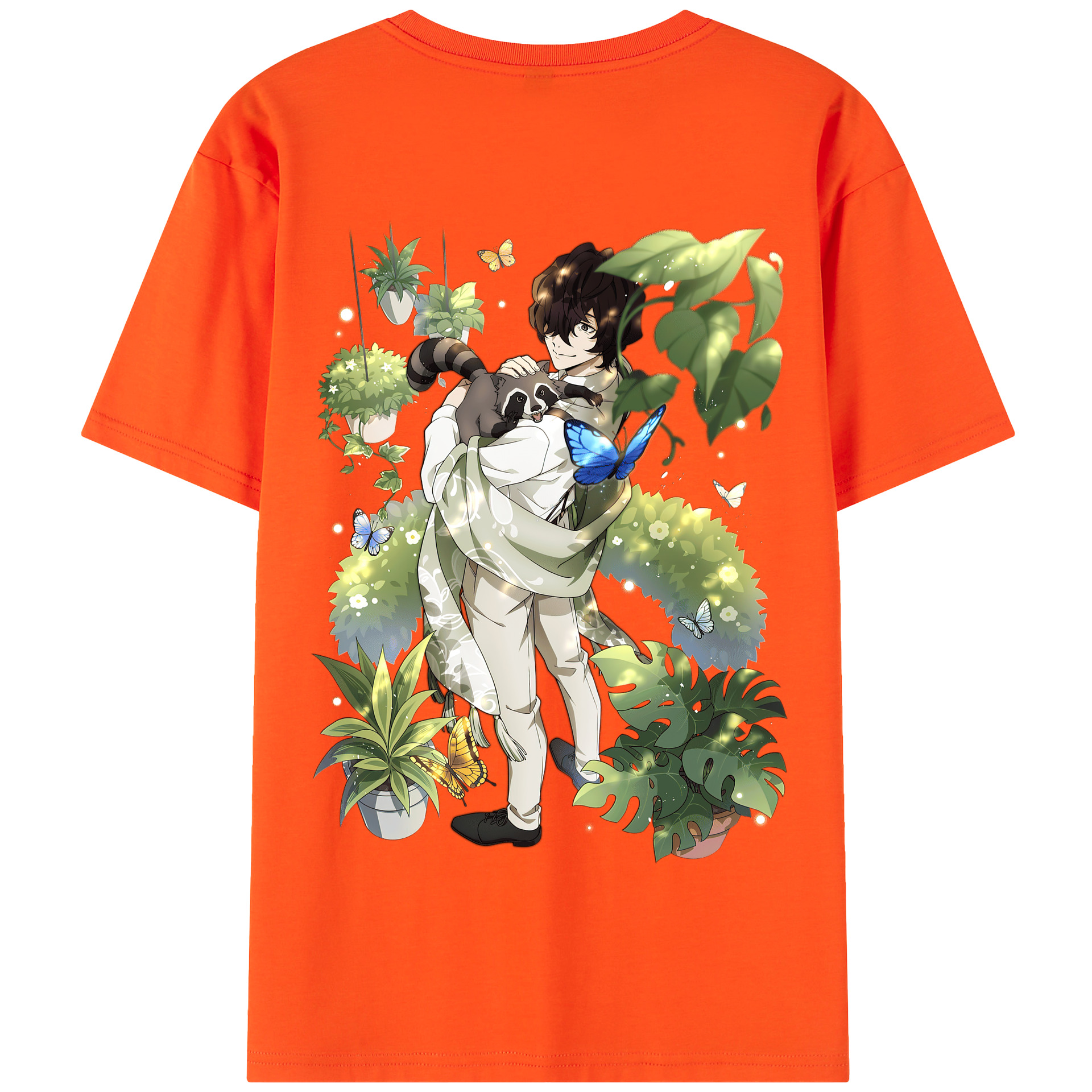 （画像用） 文豪ストレイドッグス Bungo Stray Dogs 綿100％半袖Tシャツ（背面プリント）