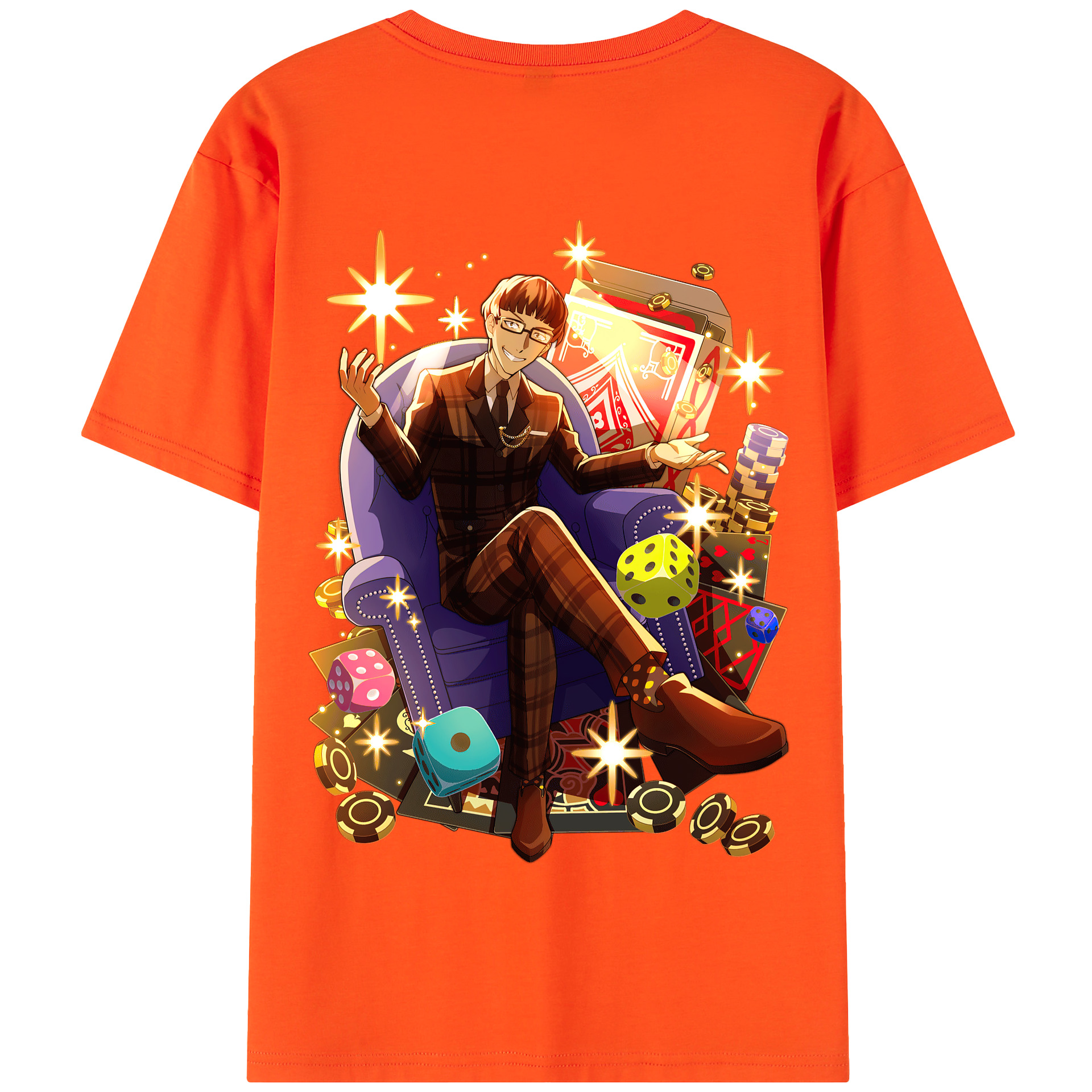 （画像用） 文豪ストレイドッグス Bungo Stray Dogs 綿100％半袖Tシャツ（背面プリント）