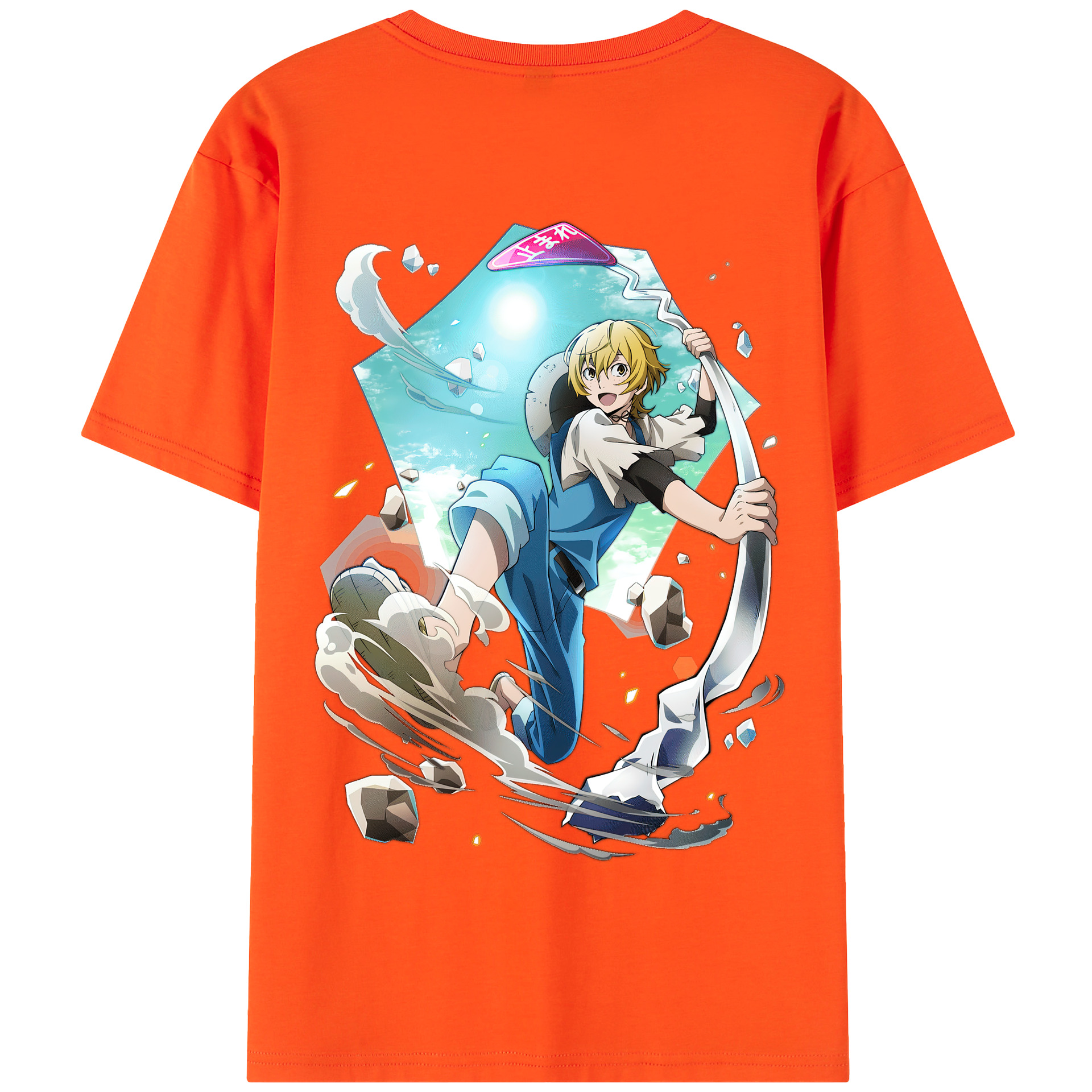 （画像用） 文豪ストレイドッグス Bungo Stray Dogs 綿100％半袖Tシャツ（背面プリント）
