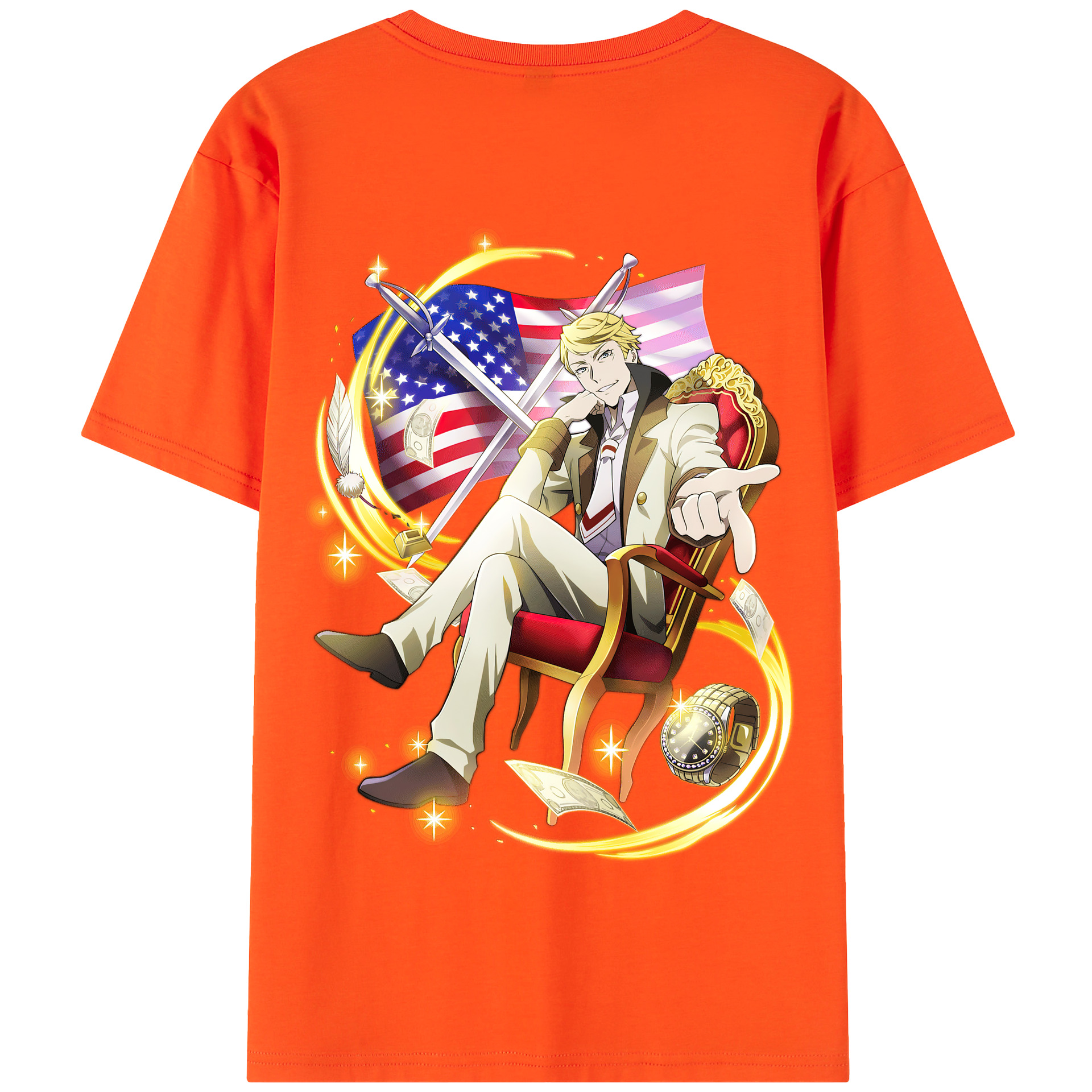 （画像用） 文豪ストレイドッグス Bungo Stray Dogs 綿100％半袖Tシャツ（背面プリント）