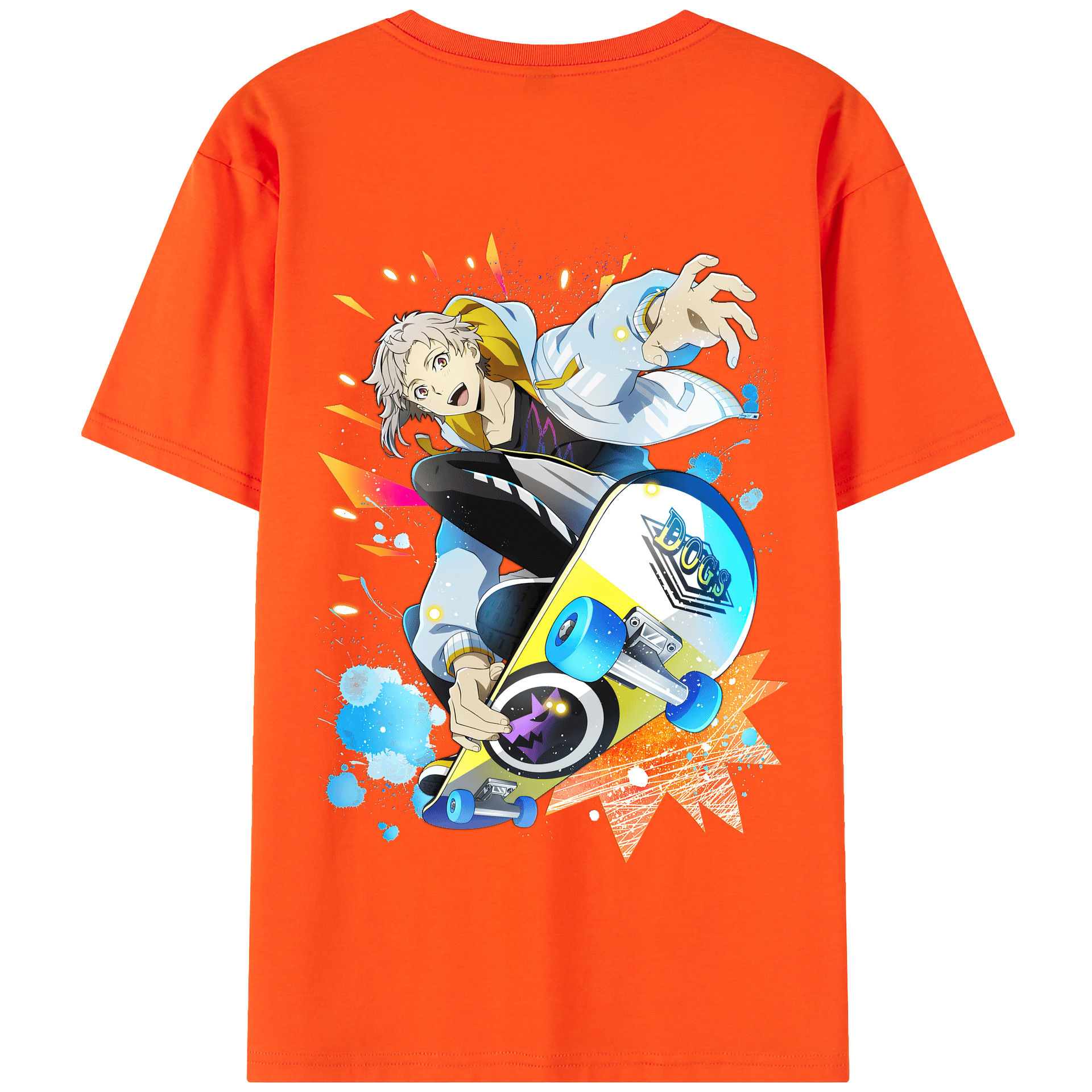 （画像用） 文豪ストレイドッグス Bungo Stray Dogs 綿100％半袖Tシャツ（背面プリント）