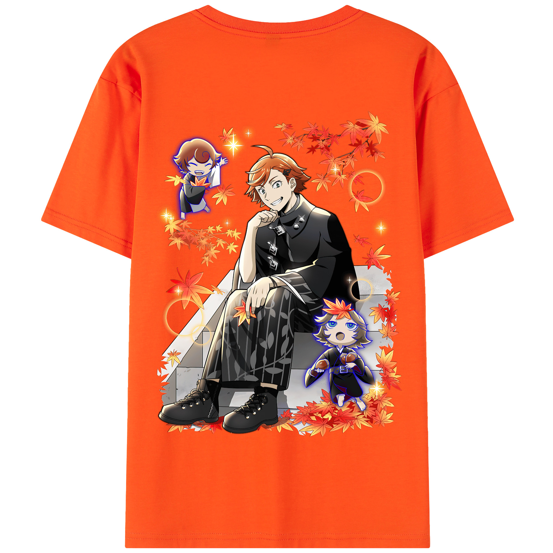 （画像用） 文豪ストレイドッグス Bungo Stray Dogs 綿100％半袖Tシャツ（背面プリント）