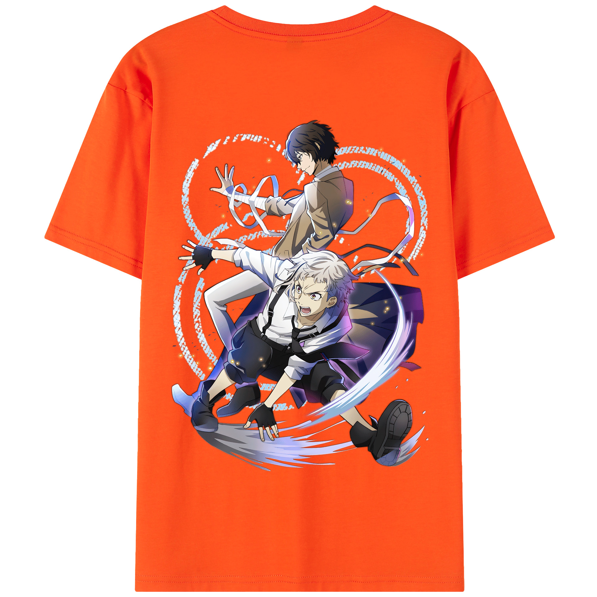 （画像用） 文豪ストレイドッグス Bungo Stray Dogs 綿100％半袖Tシャツ（背面プリント）