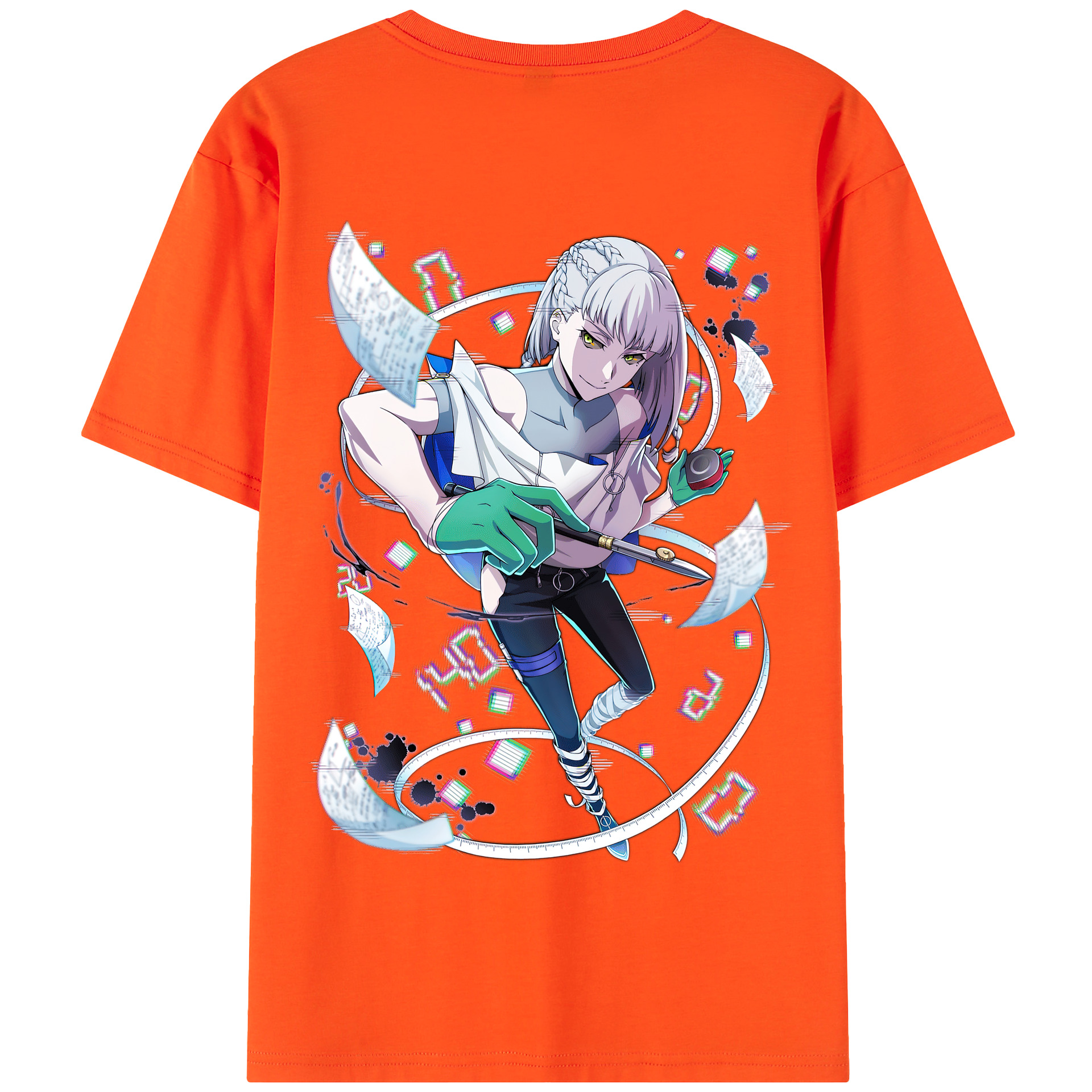 （画像用） 文豪ストレイドッグス Bungo Stray Dogs 綿100％半袖Tシャツ（背面プリント）