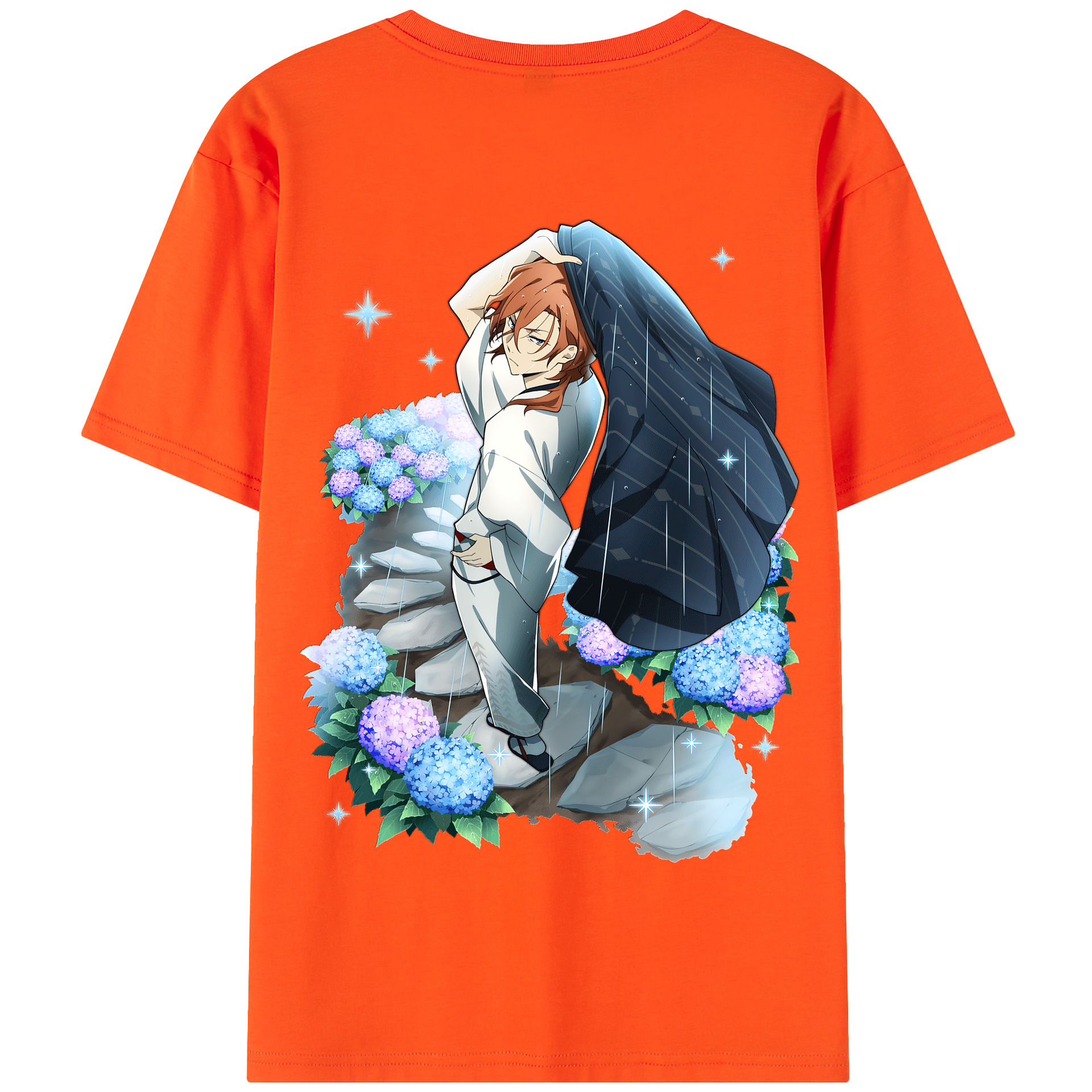 （画像用） 文豪ストレイドッグス Bungo Stray Dogs 綿100％半袖Tシャツ（背面プリント）
