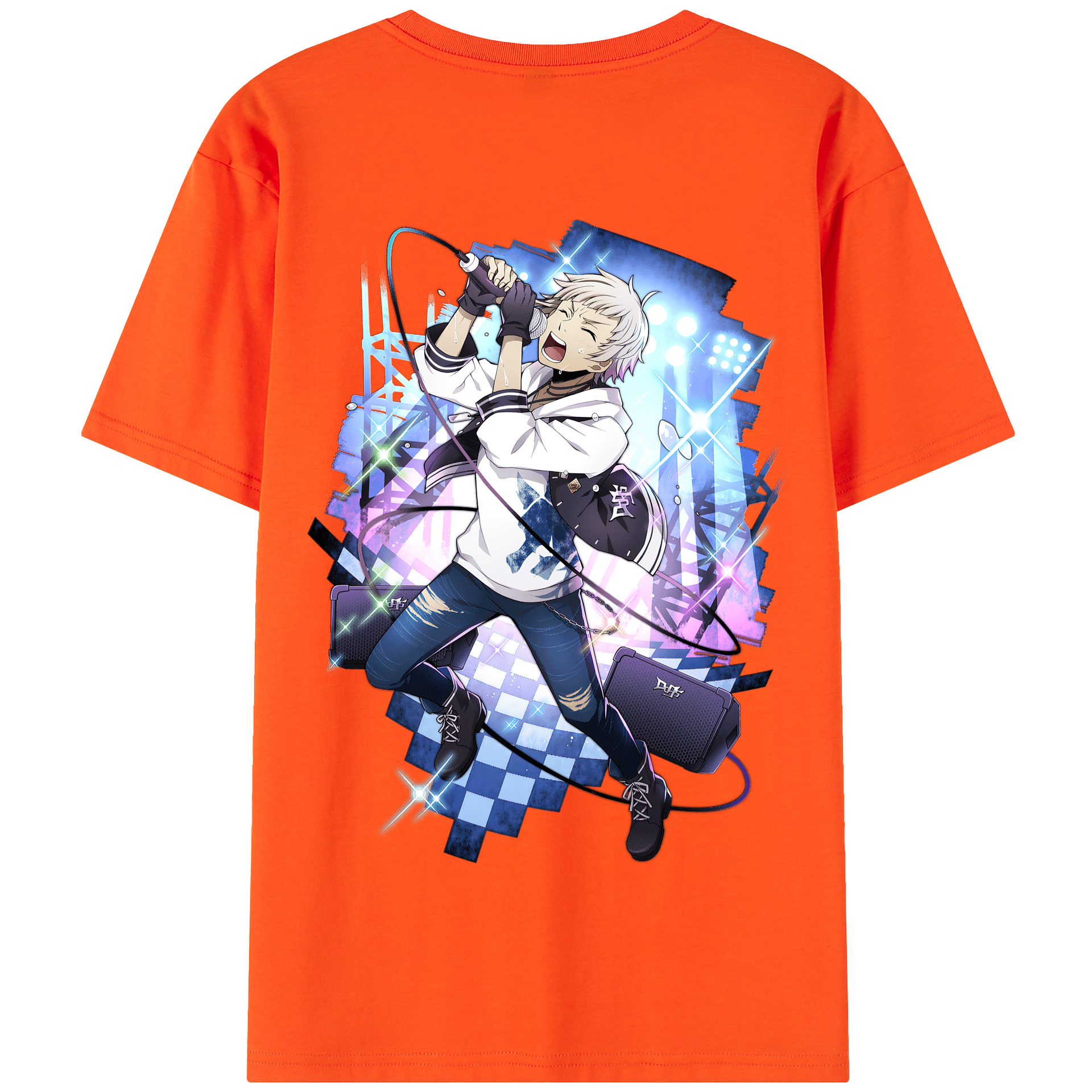 （画像用） 文豪ストレイドッグス Bungo Stray Dogs 綿100％半袖Tシャツ（背面プリント）