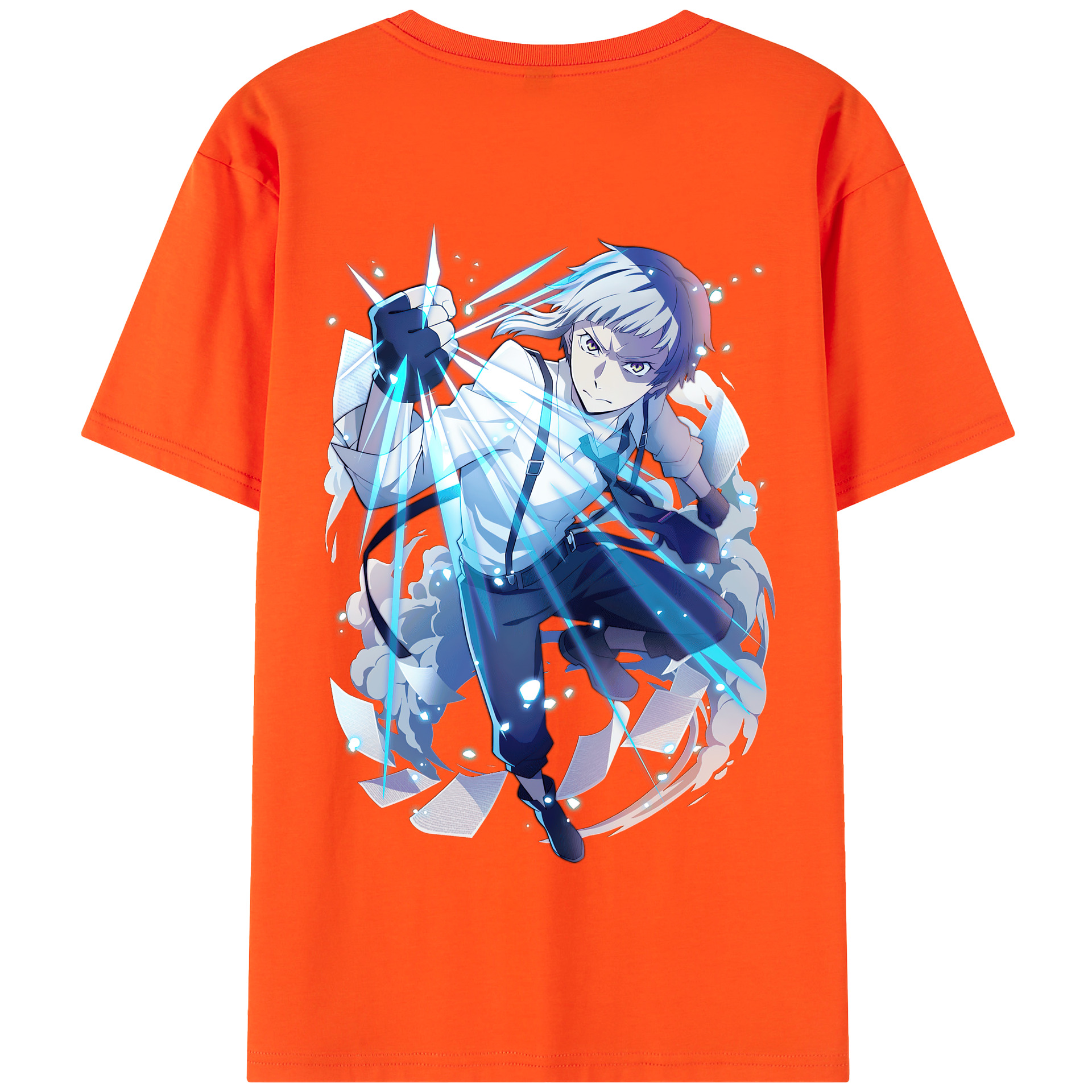 （画像用） 文豪ストレイドッグス Bungo Stray Dogs 綿100％半袖Tシャツ（背面プリント）