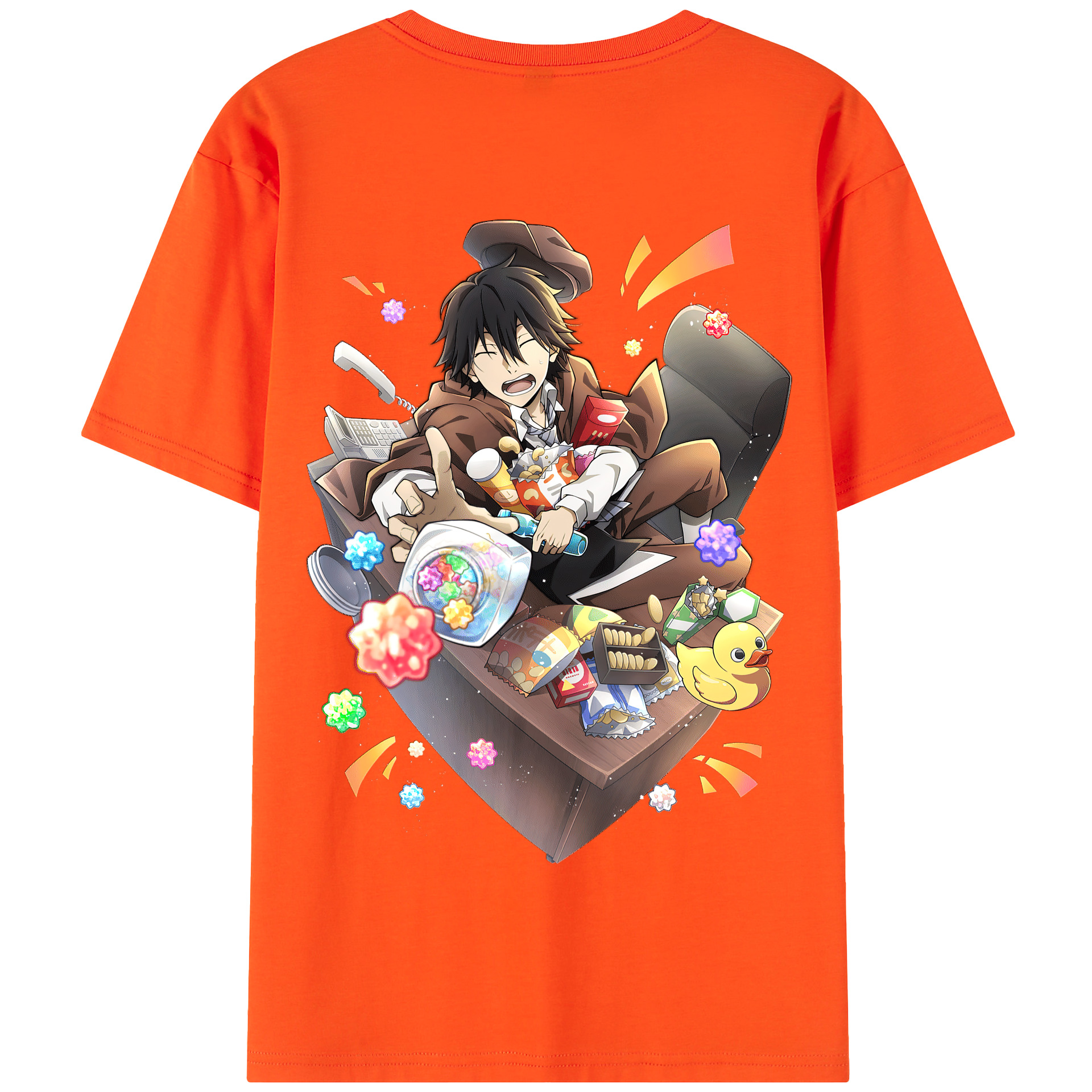 （画像用） 文豪ストレイドッグス Bungo Stray Dogs 綿100％半袖Tシャツ（背面プリント）